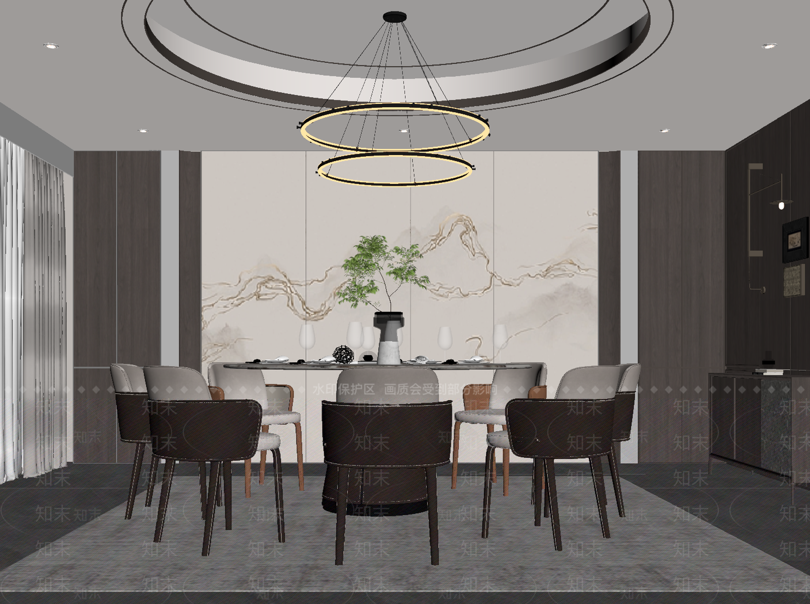 现代包厢SU模型下载【ID:1190089613】