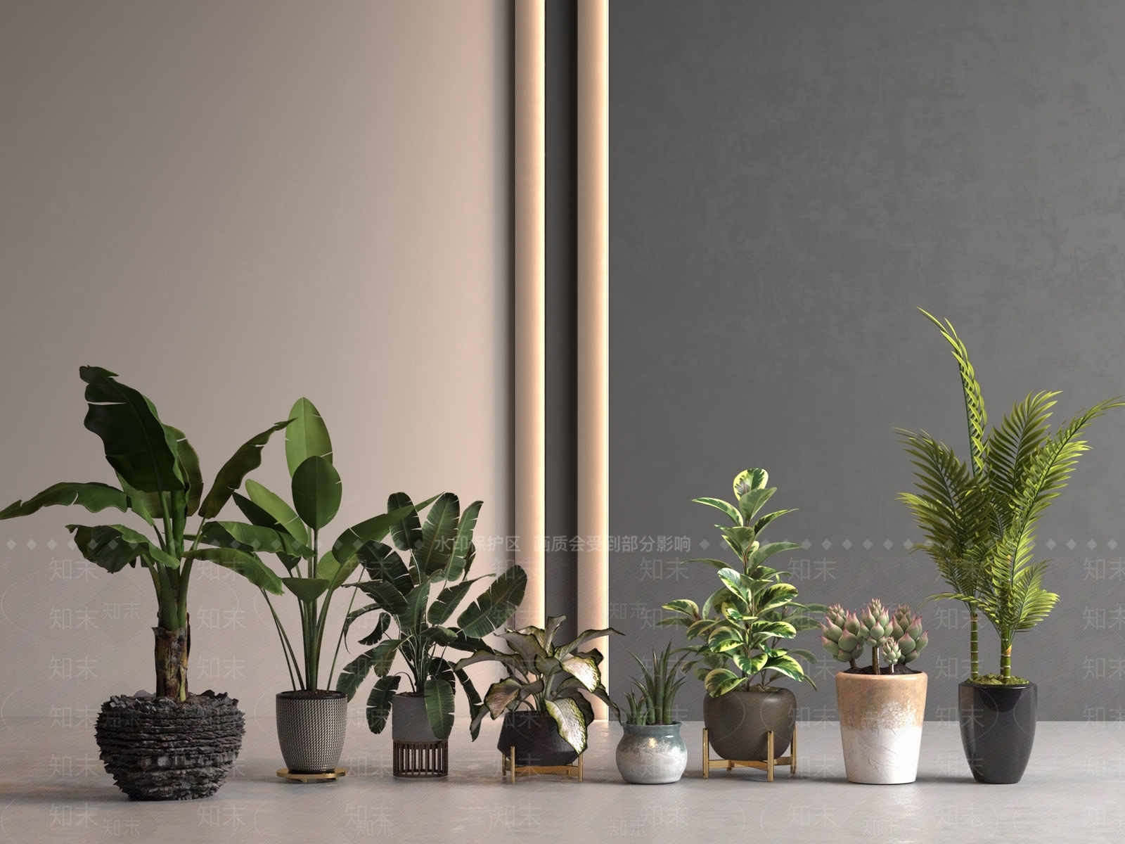 盆栽3D模型下载【ID:1190090551】
