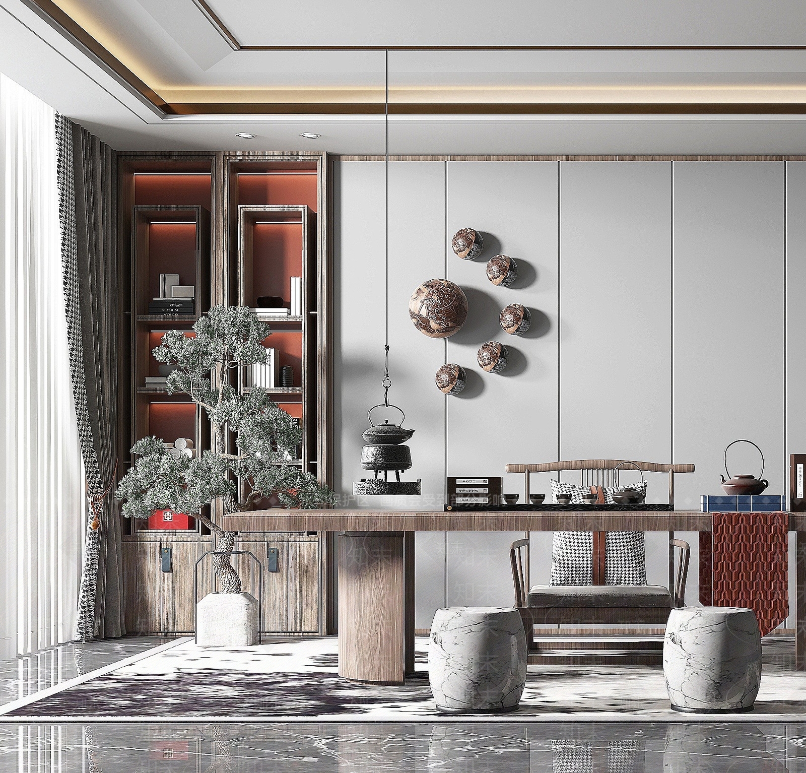 现代书桌椅3D模型下载【ID:1190090186】