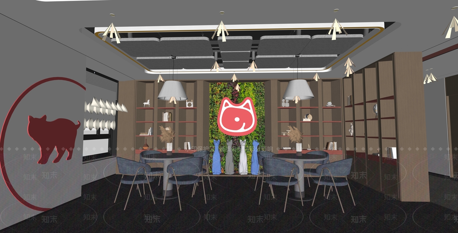 现代茶水间SU模型下载【ID:1190127977】
