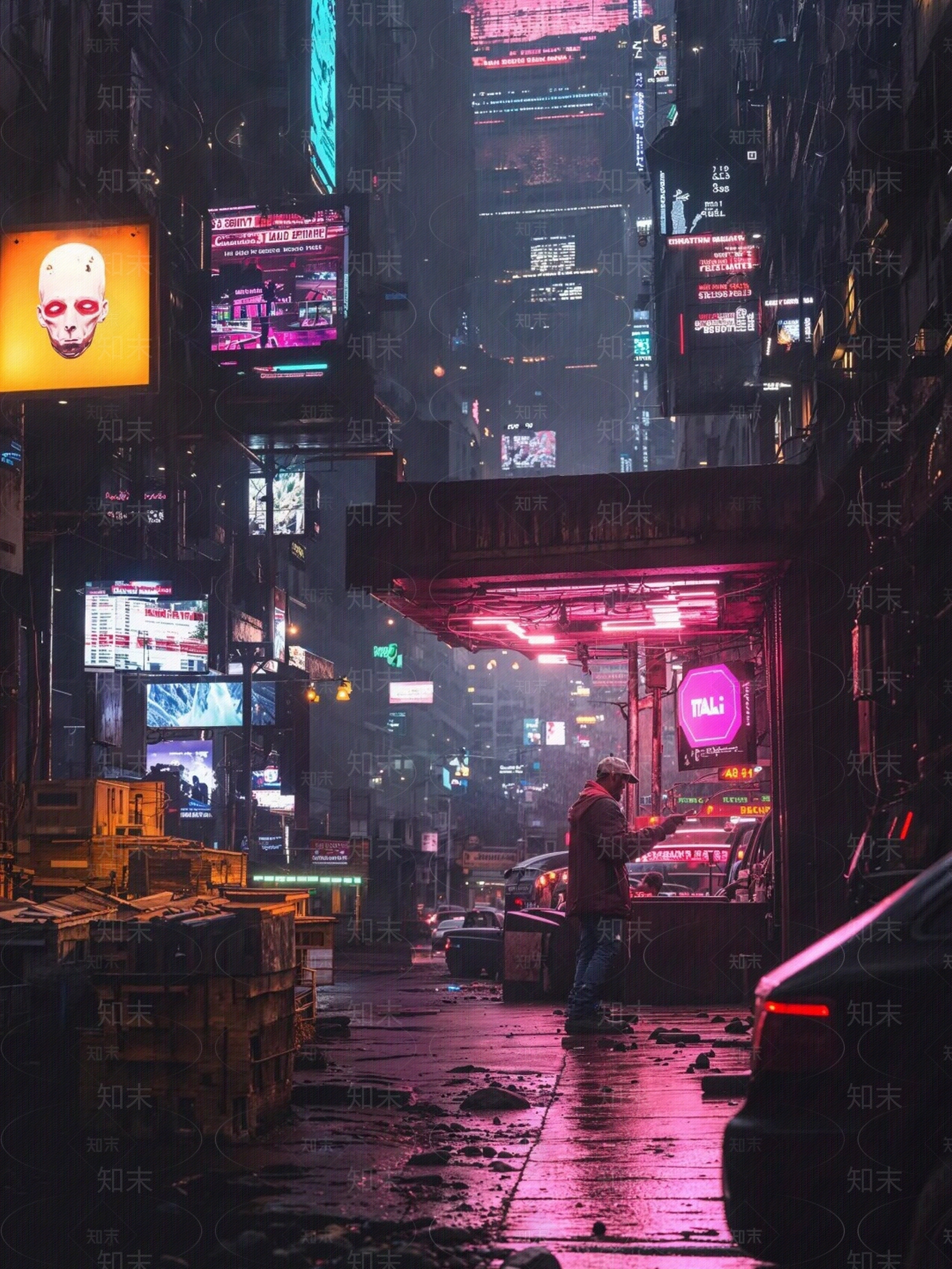 现代街道外景贴图下载【ID:1190098925】