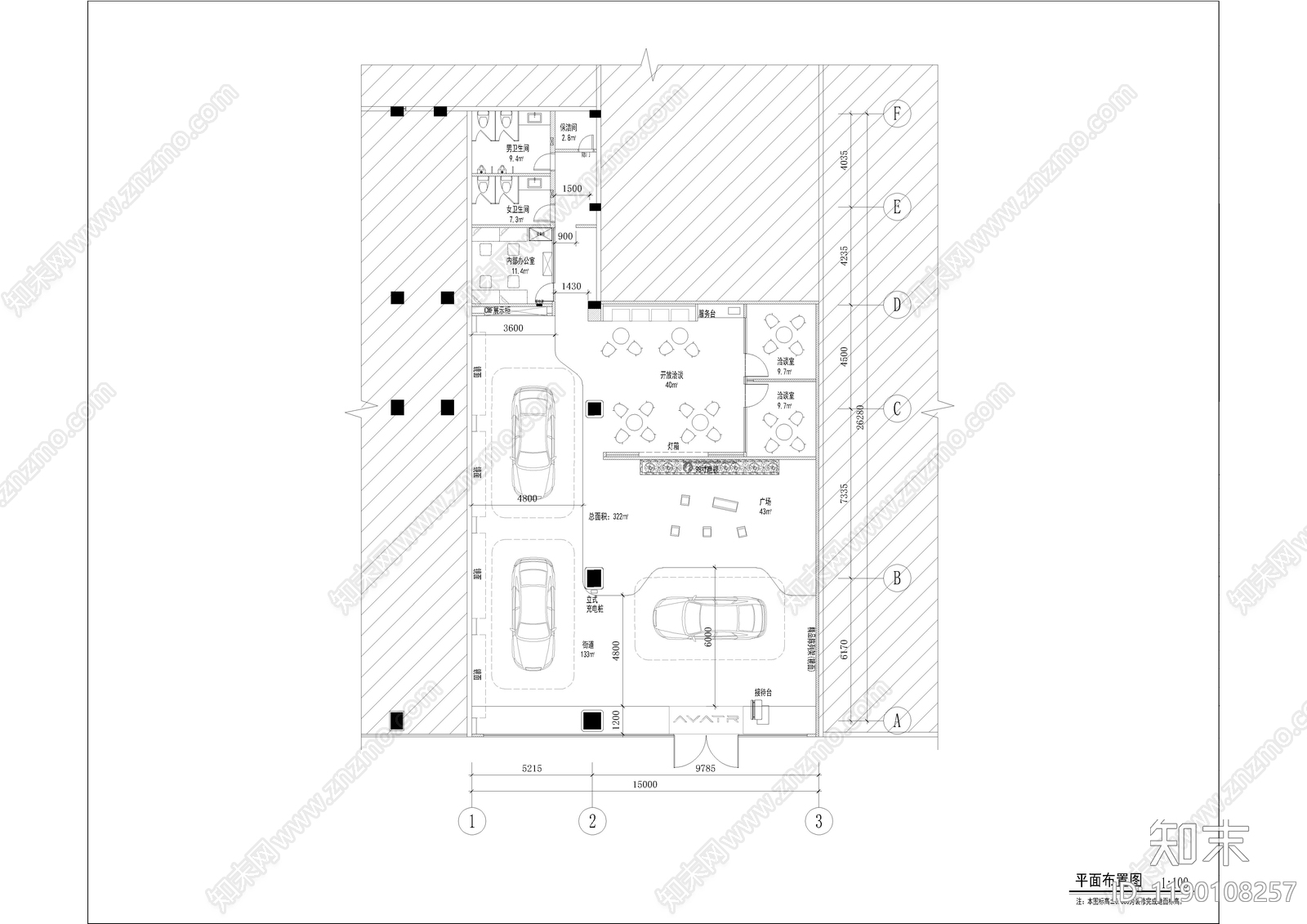 4s店施工图下载【ID:1190108257】