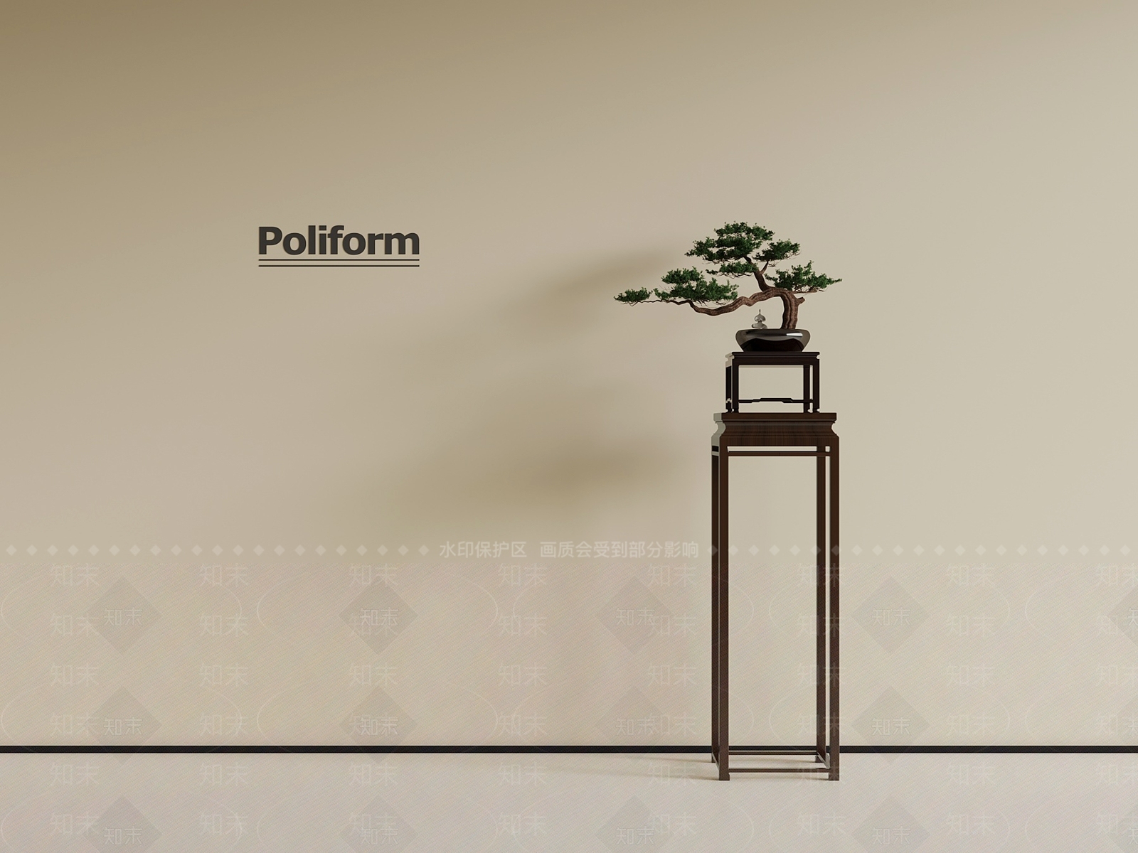 新中式花架3D模型下载【ID:1190106825】