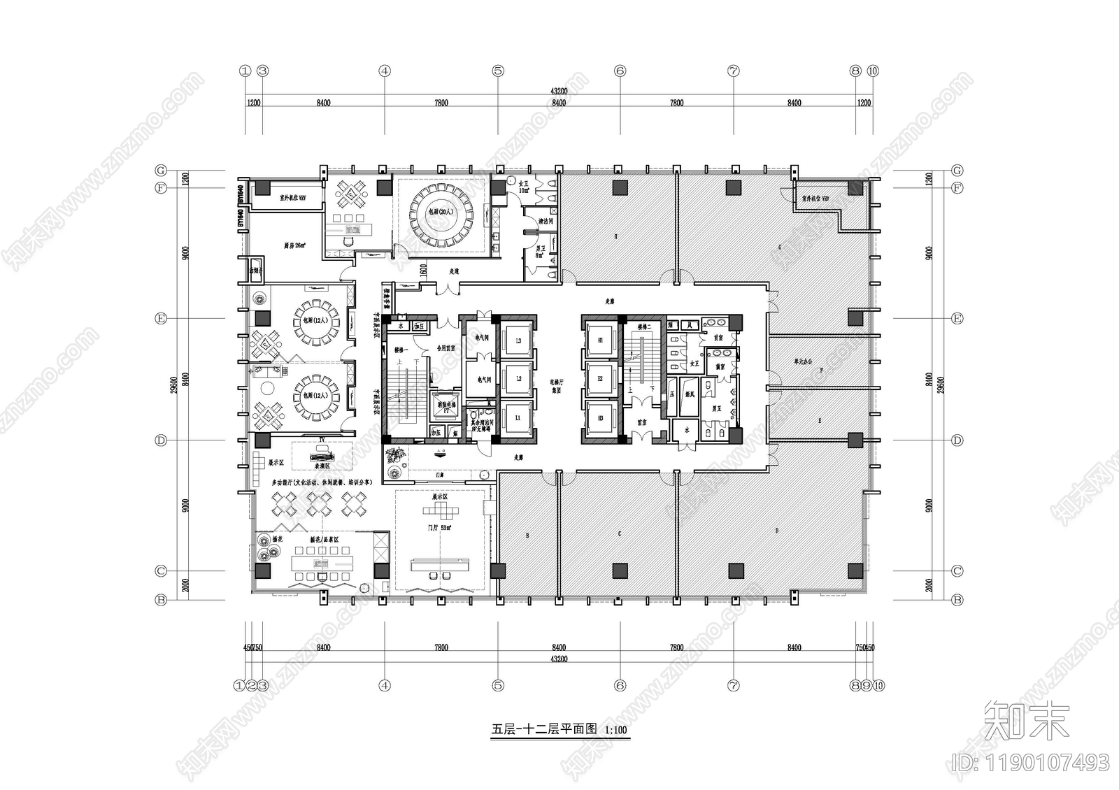 现代会所cad施工图下载【ID:1190107493】