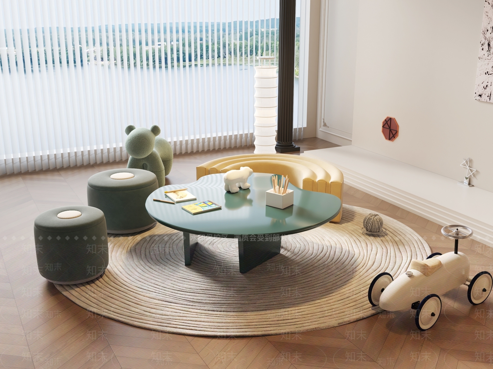 现代儿童娱乐室3D模型下载【ID:1190109745】