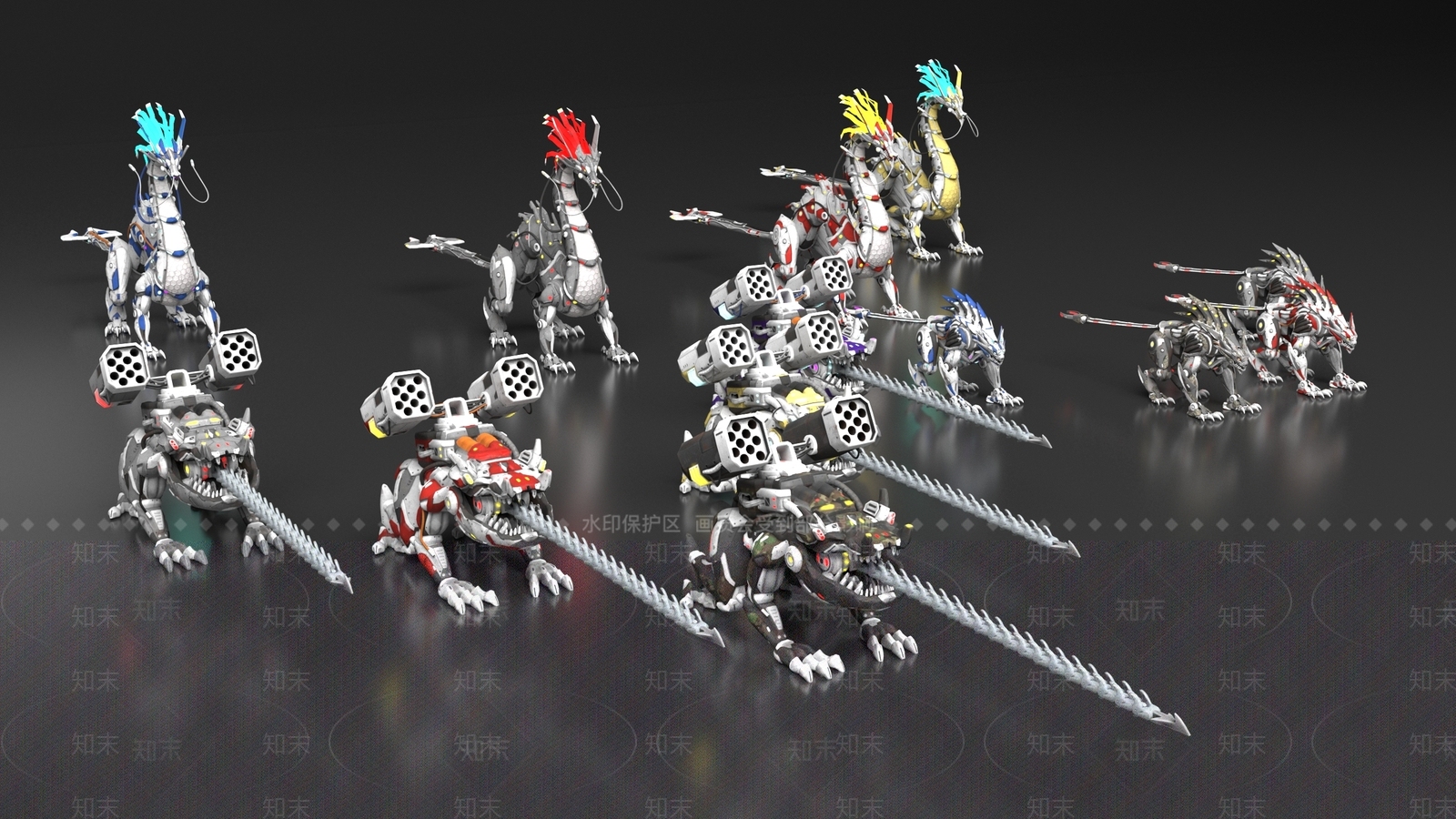 爬行类动物3D模型下载【ID:1190125032】