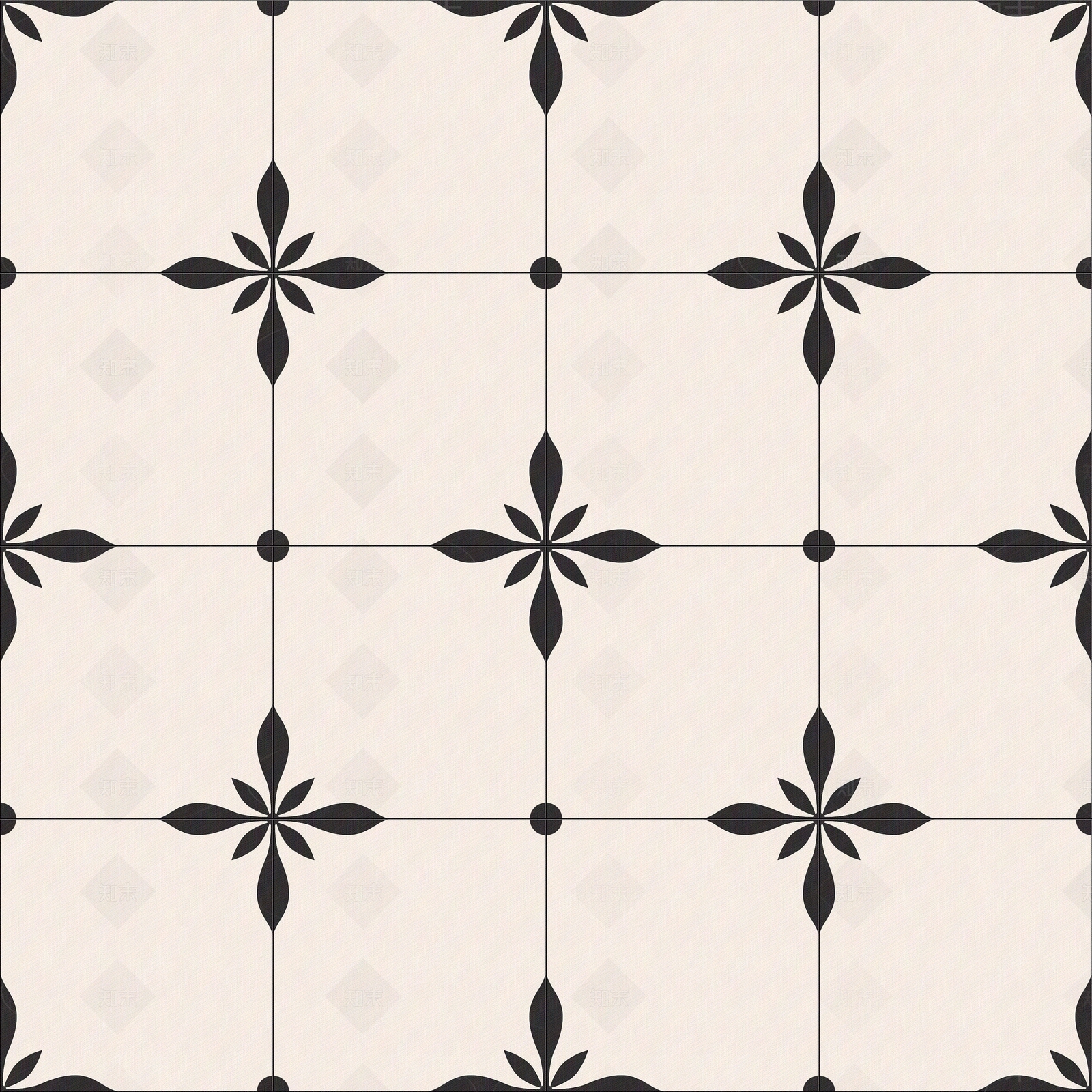 法式中古花纹砖贴图下载【ID:1190130469】