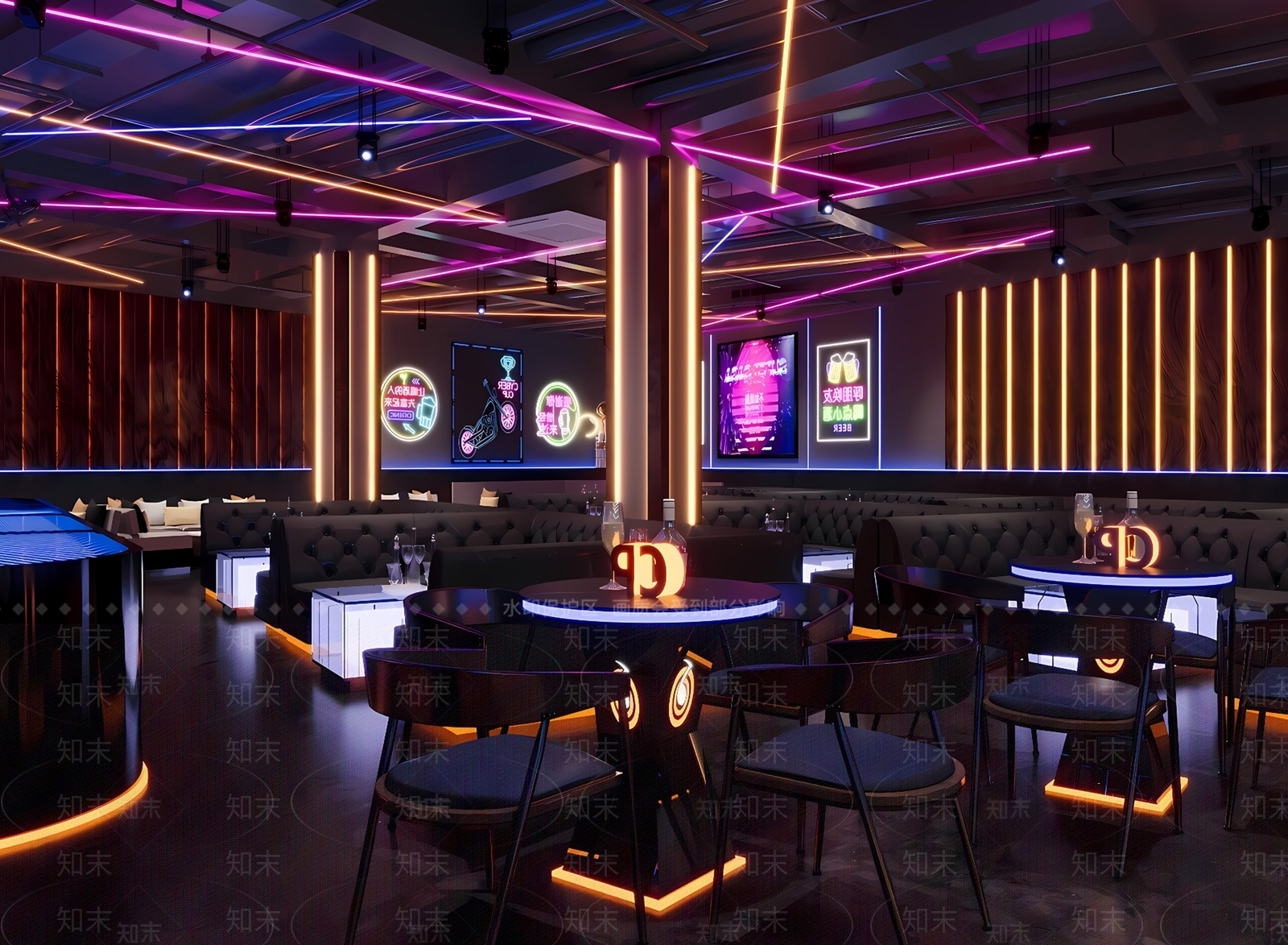 现代酒吧SU模型下载【ID:1190132319】
