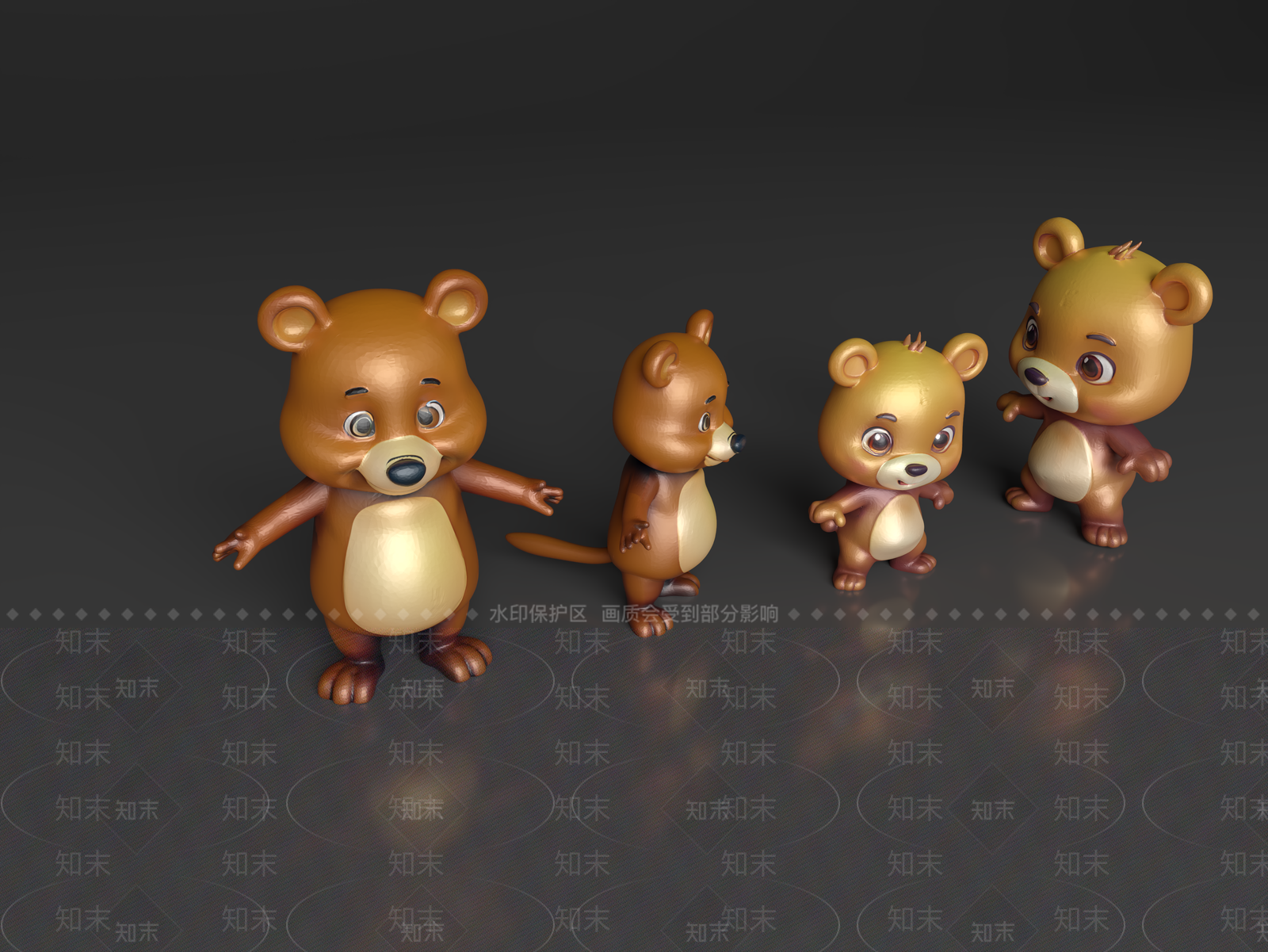 爬行类动物3D模型下载【ID:1190133611】