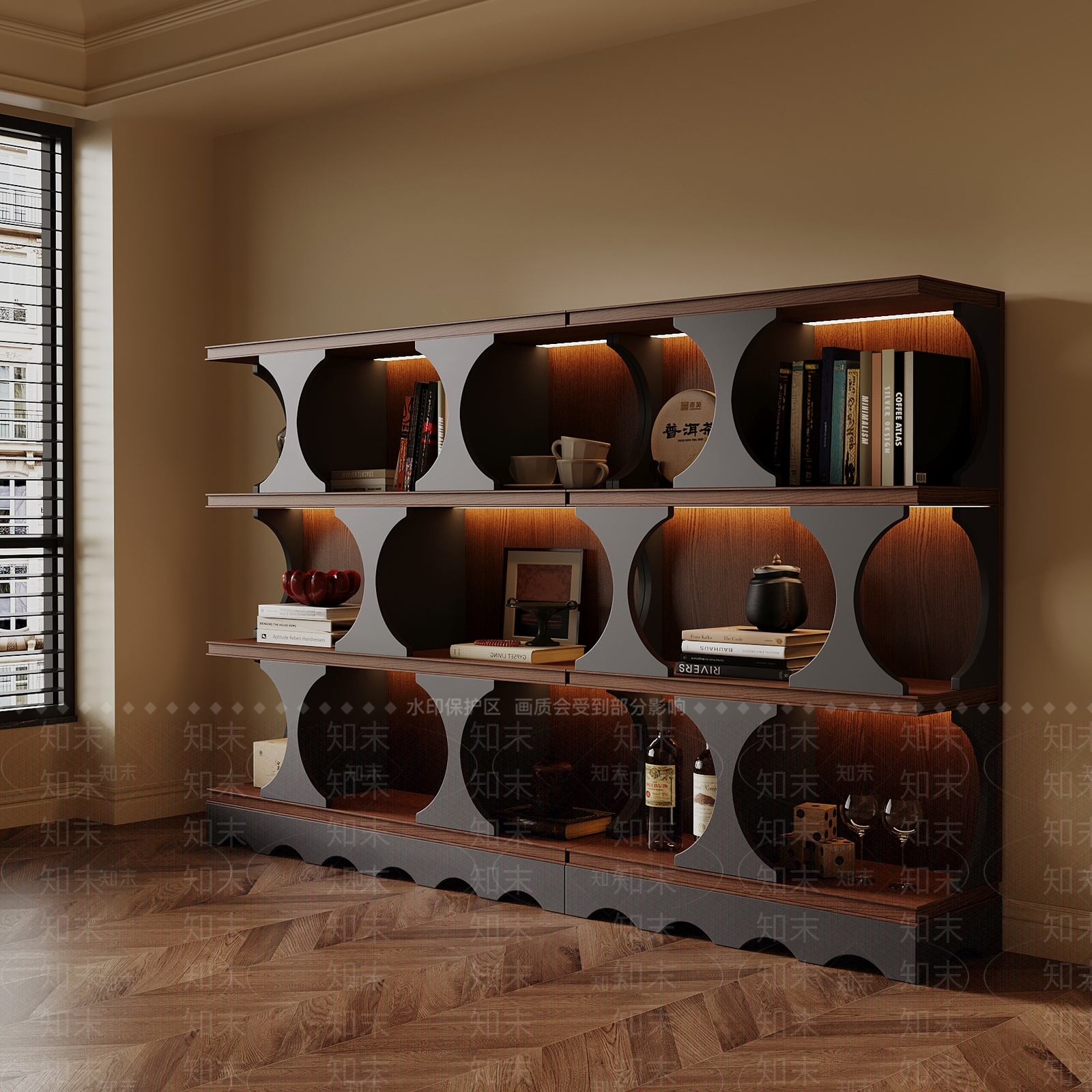 法式中古置物架3D模型下载【ID:1190134022】