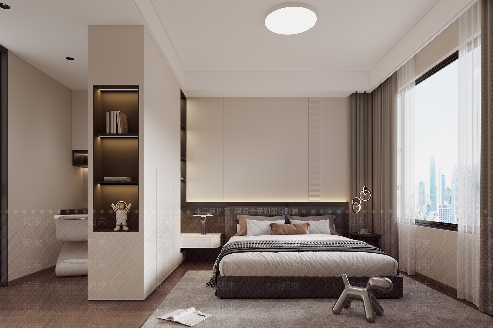 现代酒店客房3D模型下载【ID:1215082195】