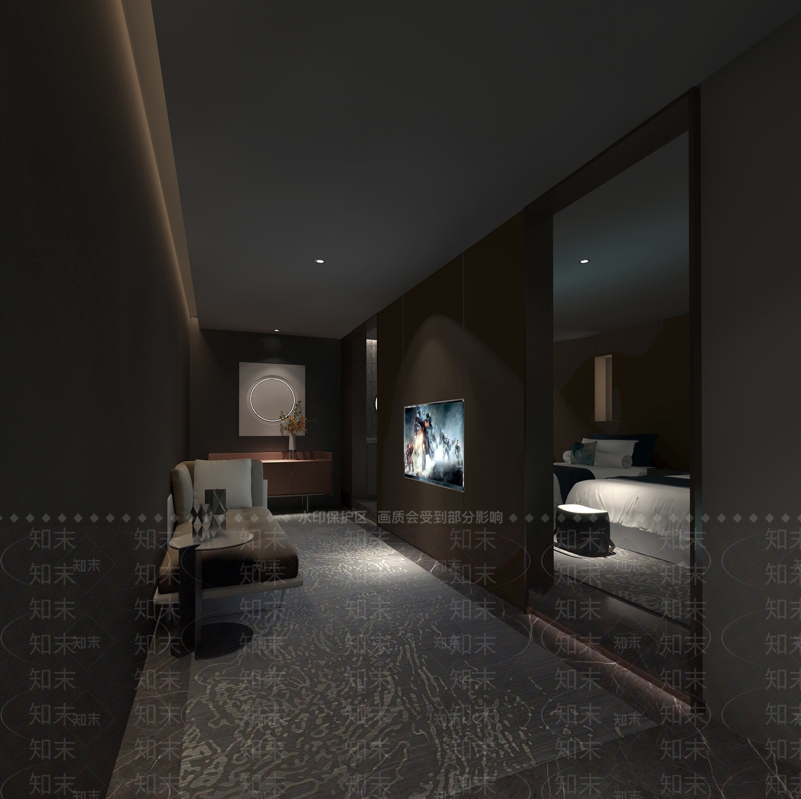 现代简约其他娱乐空间3D模型下载【ID:1190138699】