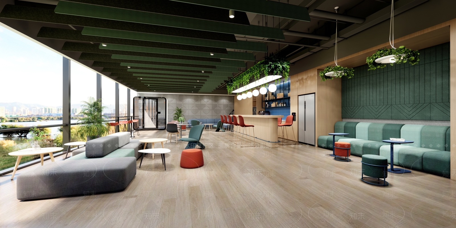 现代茶水间SU模型下载【ID:1190141103】