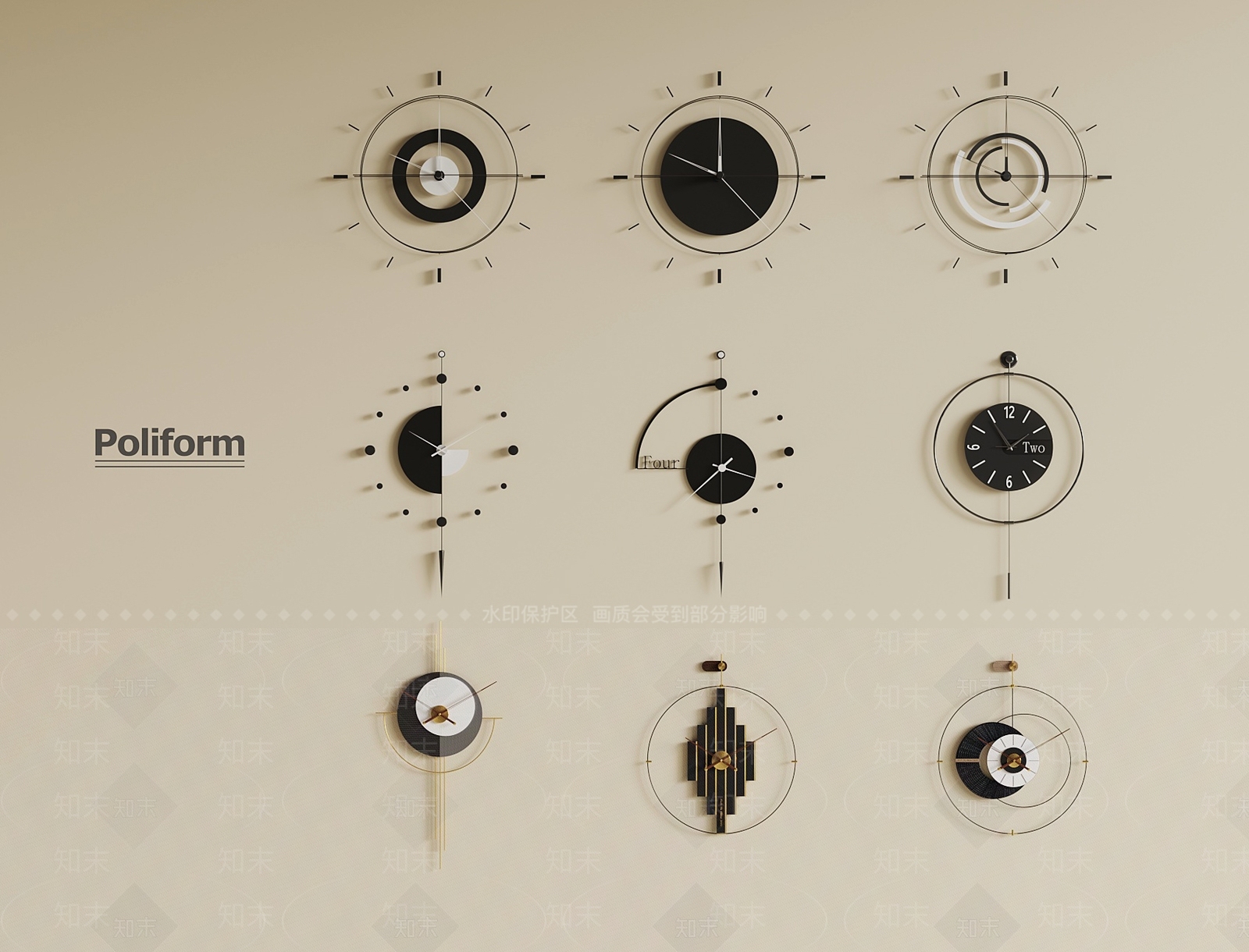 钟表3D模型下载【ID:1190144458】