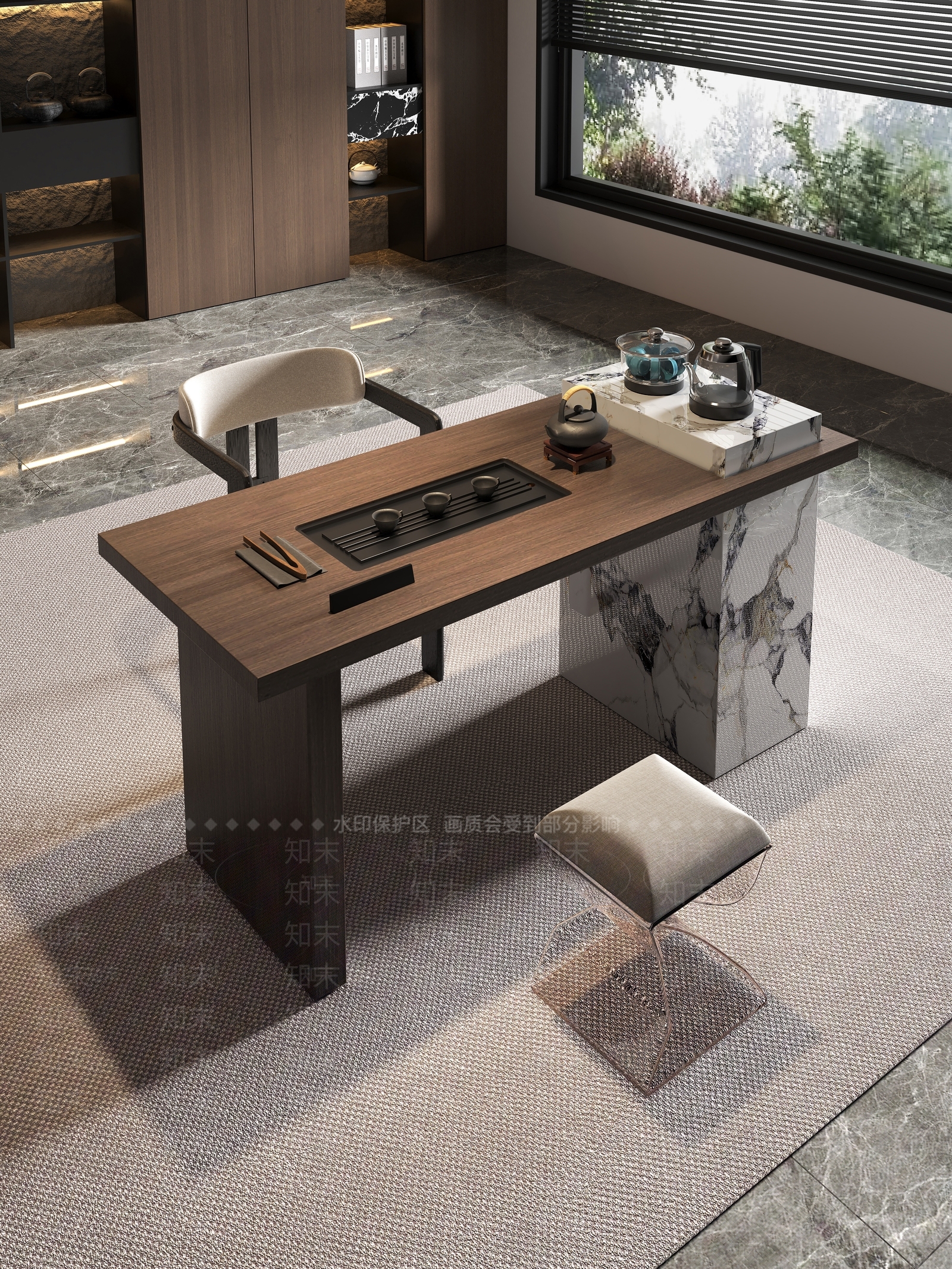 现代意式茶室3D模型下载【ID:1190145520】