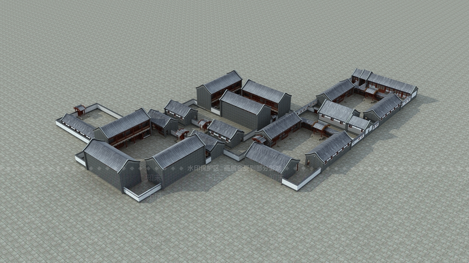 中式古建3D模型下载【ID:1190146903】