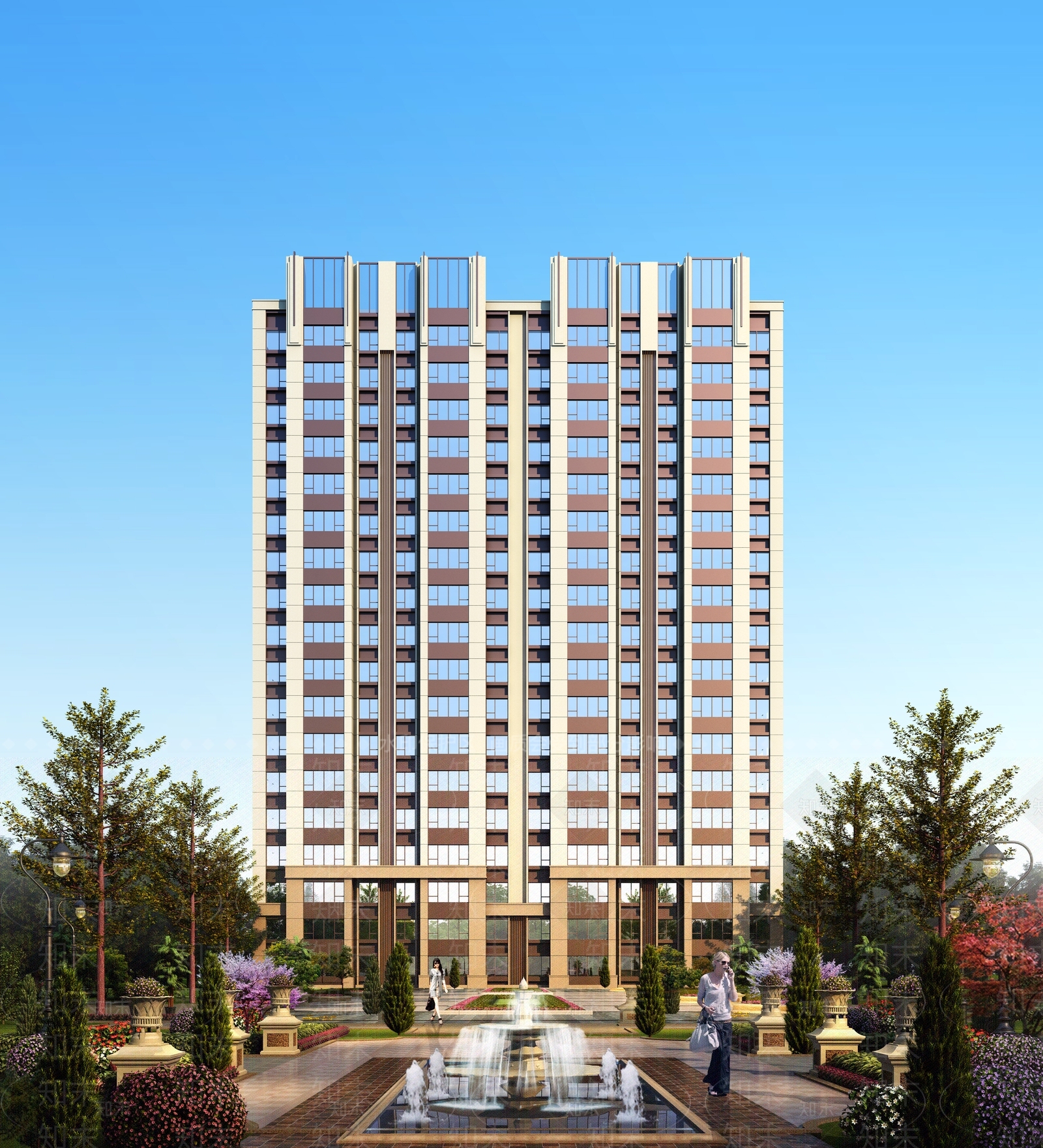 现代商场建筑SU模型下载【ID:1190153149】