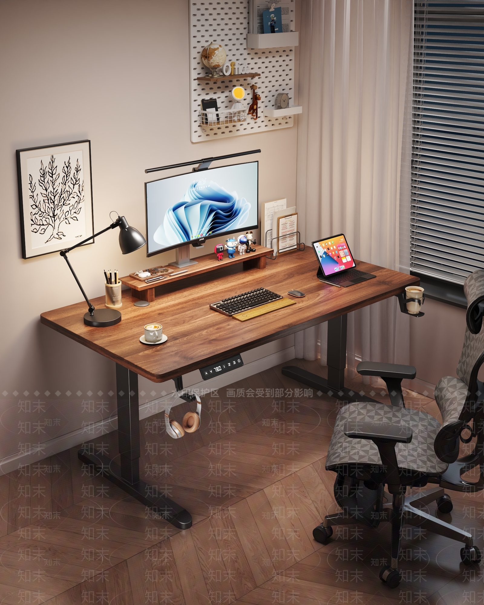 现代北欧书桌椅3D模型下载【ID:1190154649】