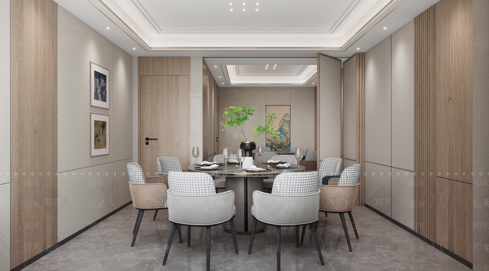 新中式包厢3D模型下载【ID:1190156912】