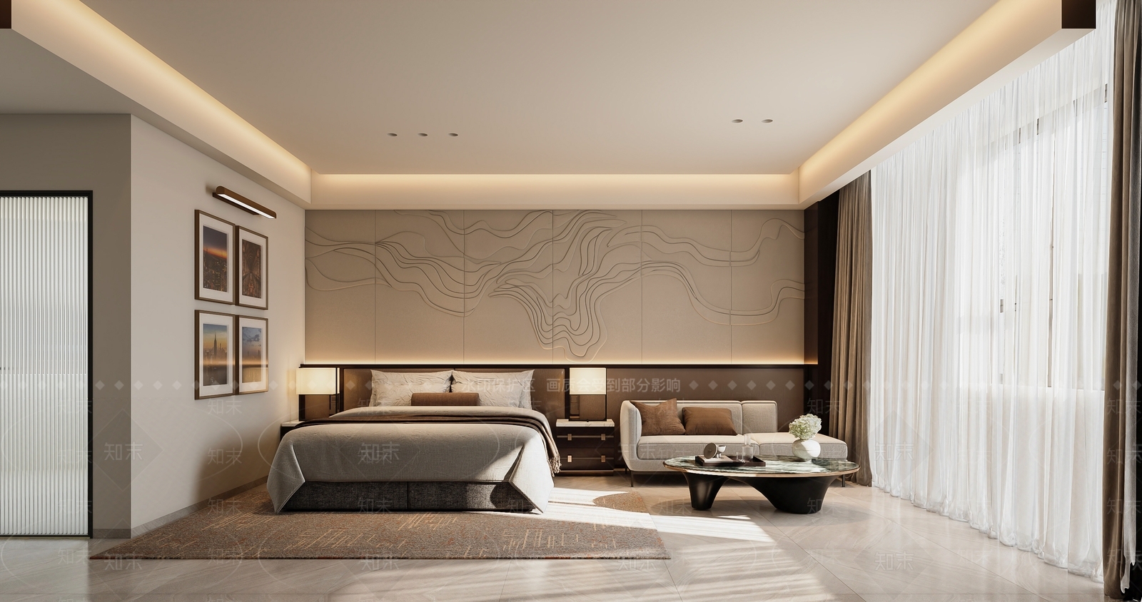 现代酒店客房3D模型下载【ID:1190184278】