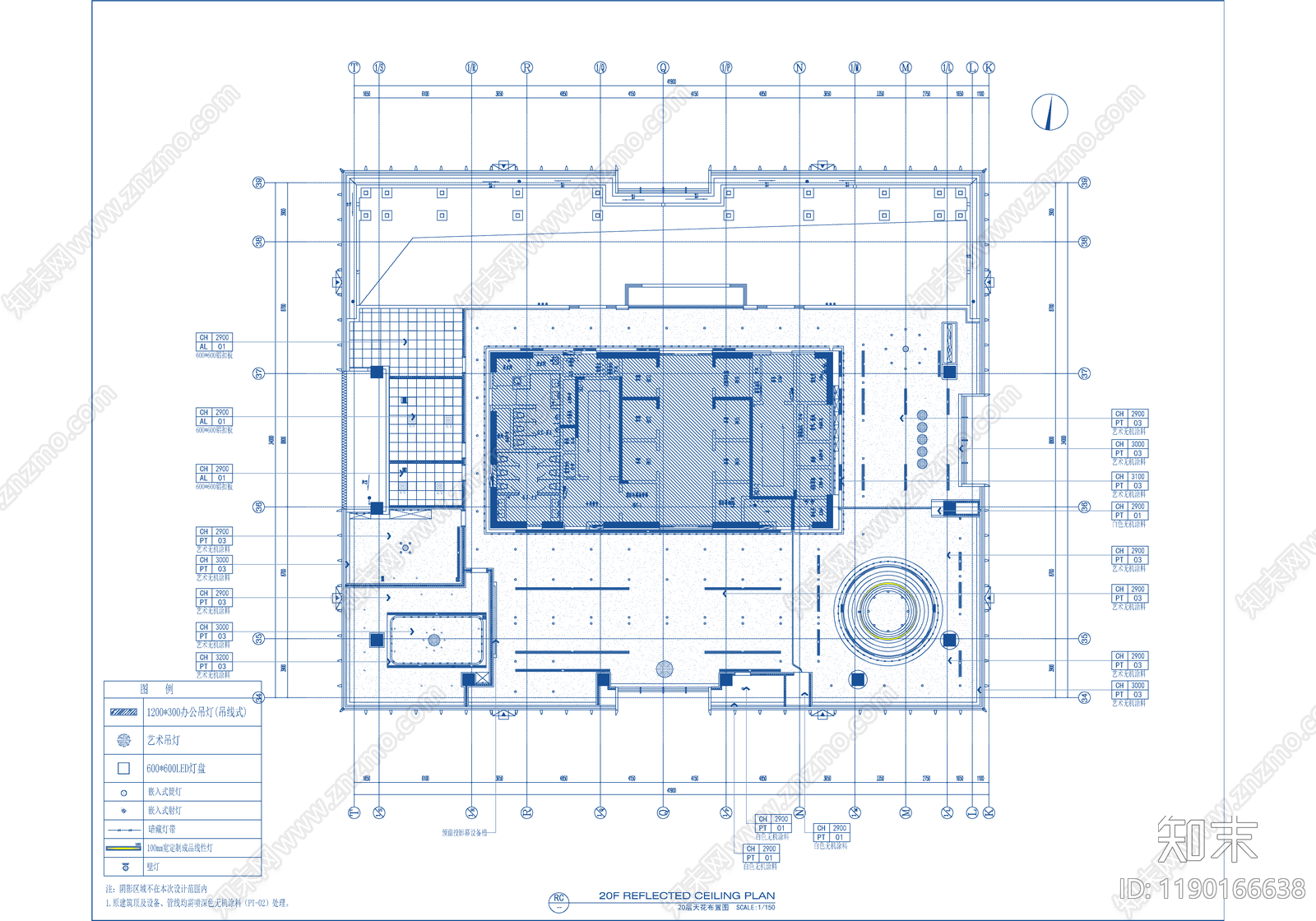 现代整体办公空间cad施工图下载【ID:1190166638】