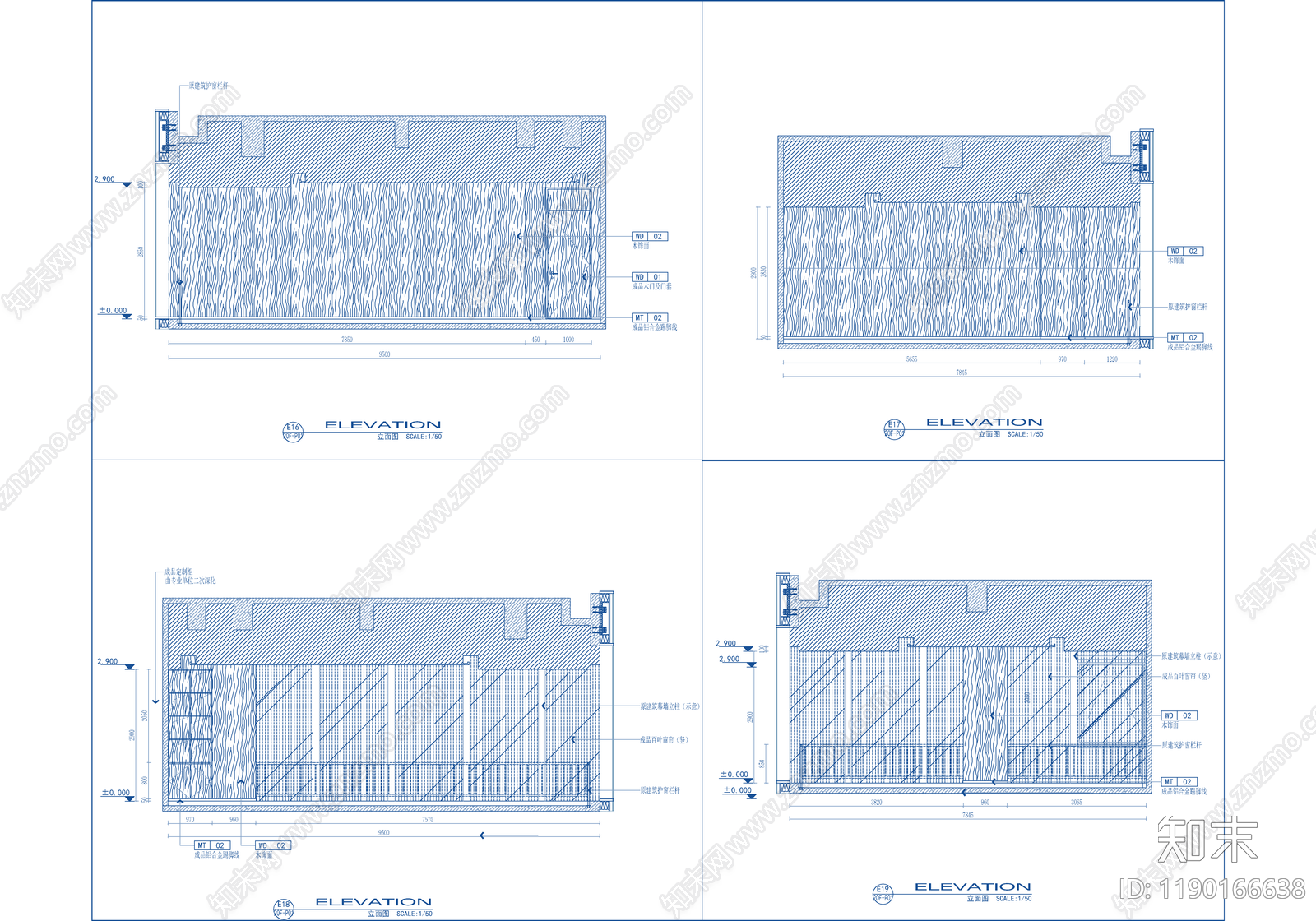 现代整体办公空间cad施工图下载【ID:1190166638】