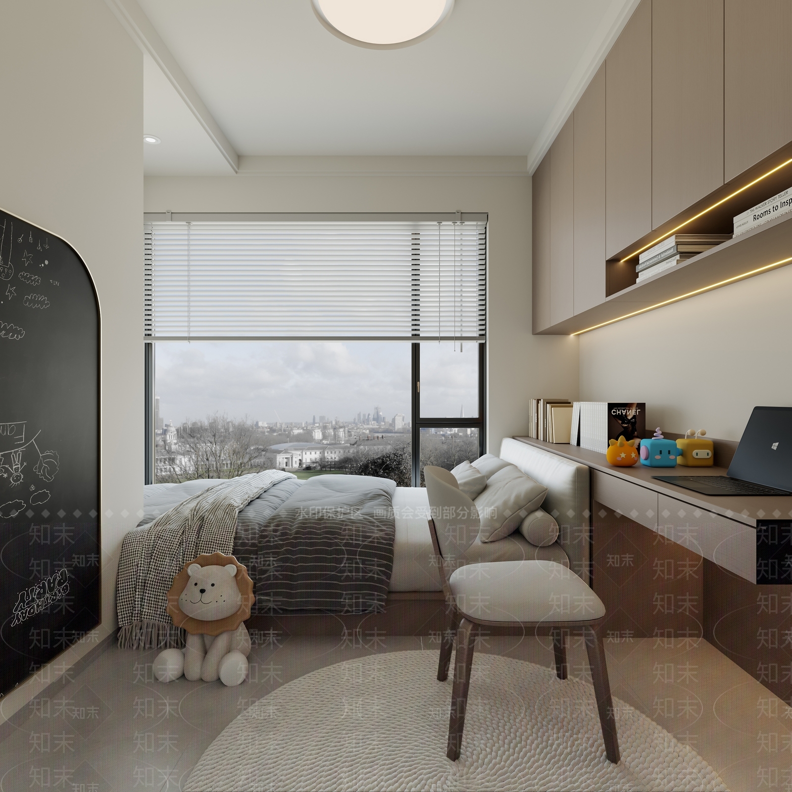 现代榻榻米卧室3D模型下载【ID:1190169758】