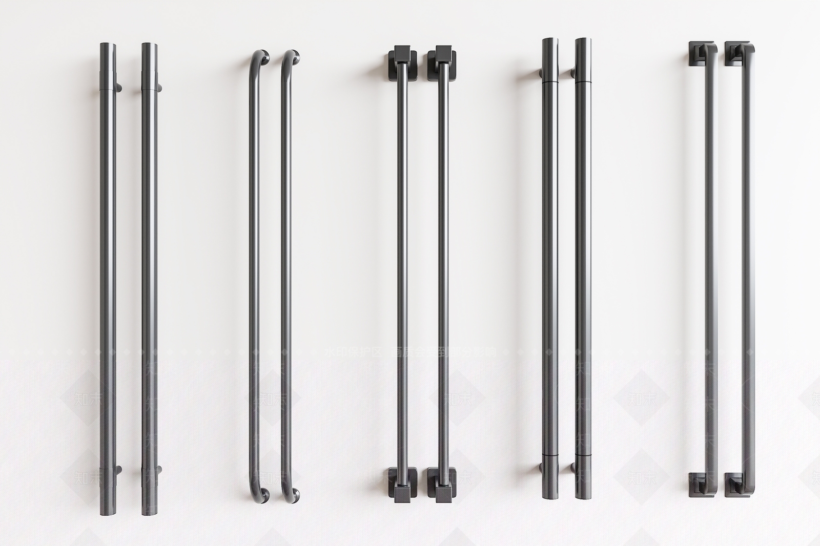 现代极简拉手SU模型下载【ID:1190169476】