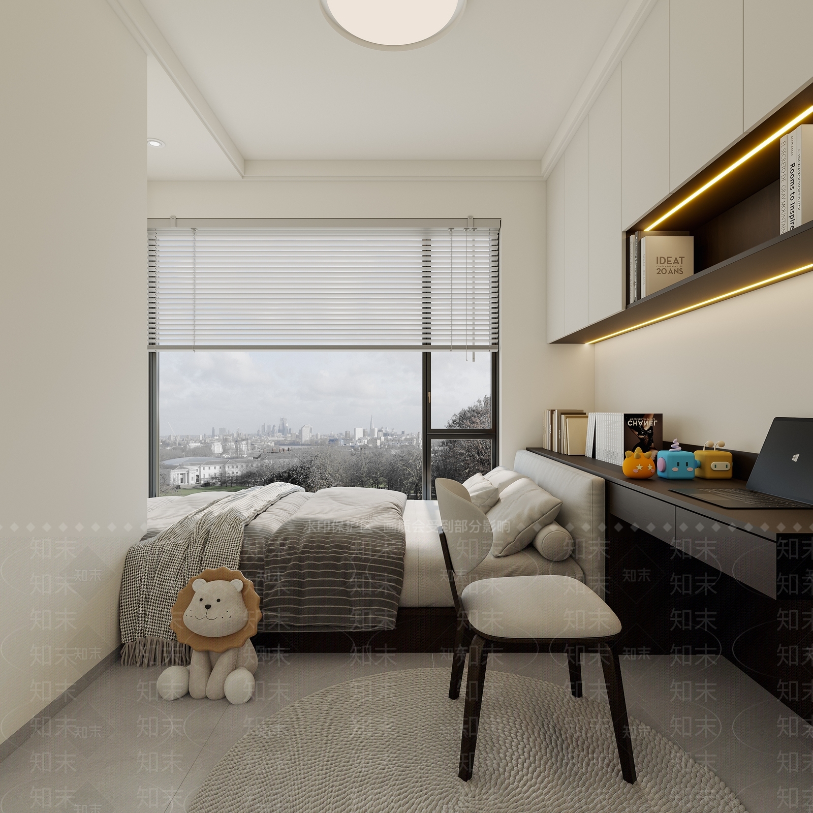 现代榻榻米卧室3D模型下载【ID:1190170179】