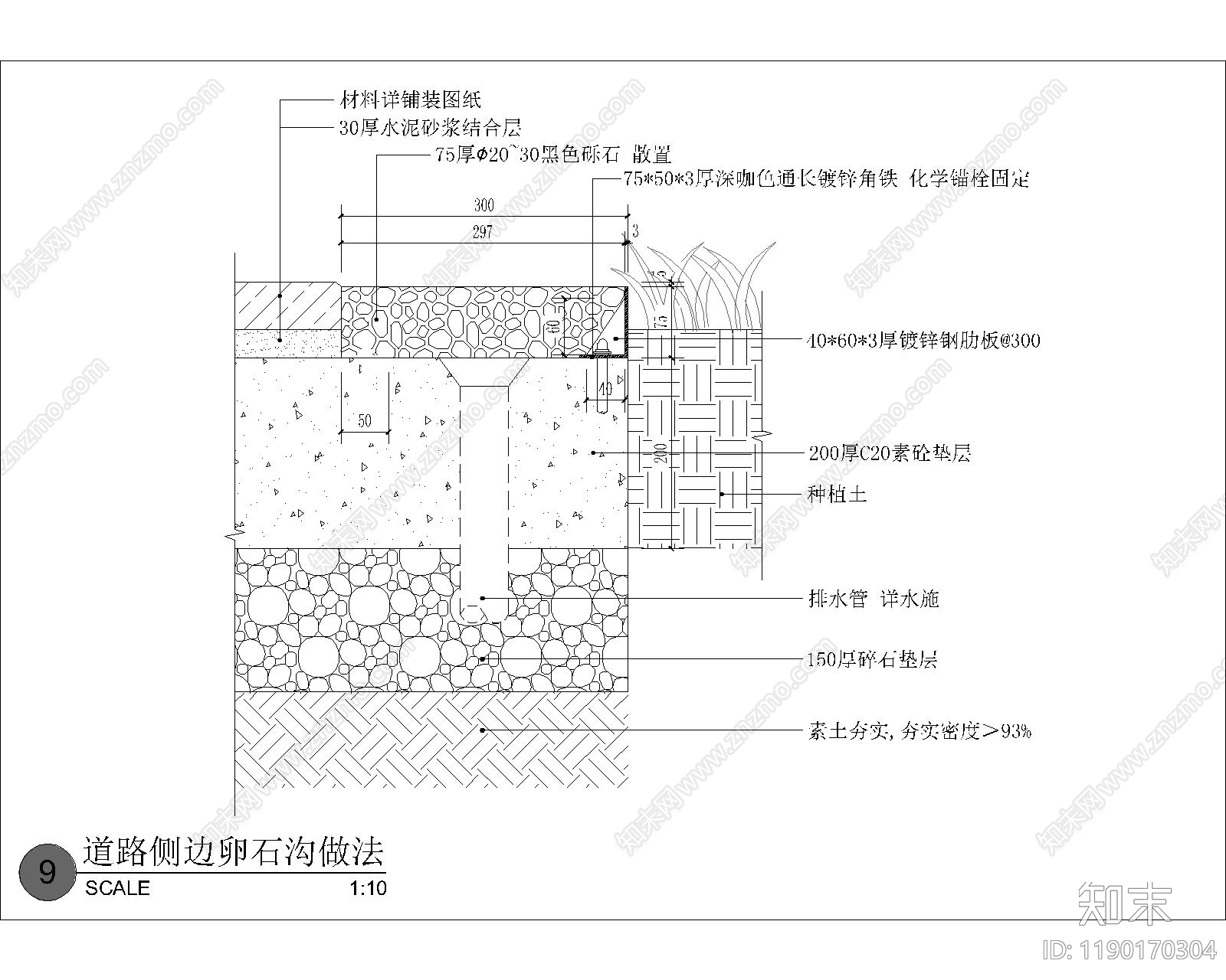 地面综合节点cad施工图下载【ID:1190170304】