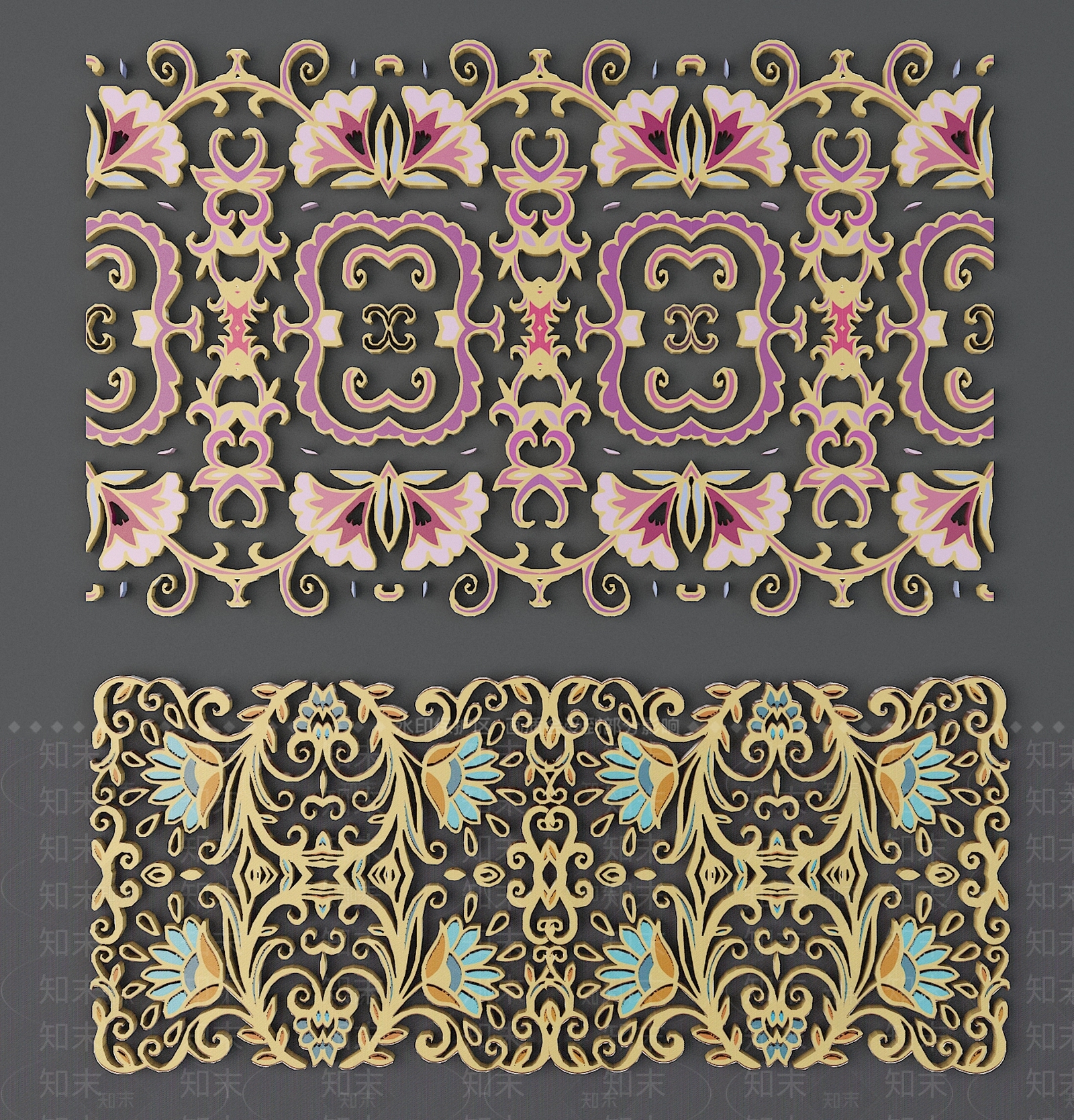 新中式中式雕花3D模型下载【ID:1190173993】