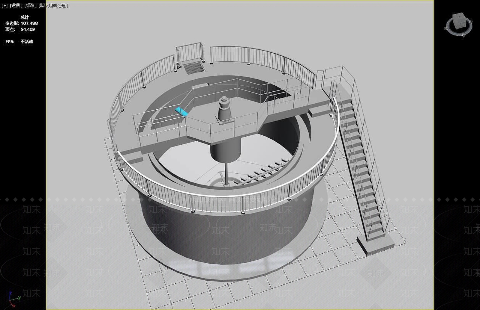 现代污水处理厂净化厂沉淀池3D模型下载【ID:1190177600】