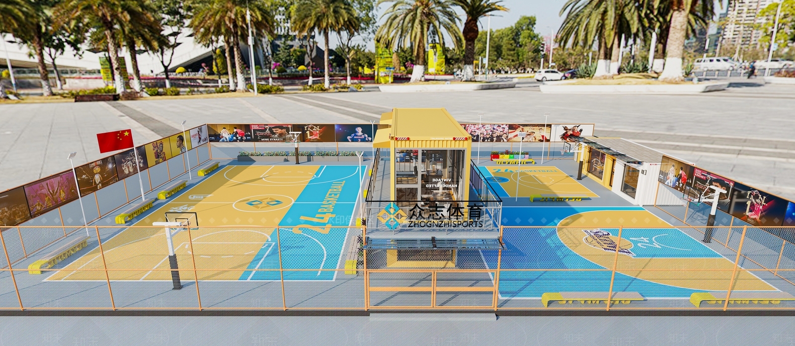 现代工业篮球场3D模型下载【ID:1190184454】