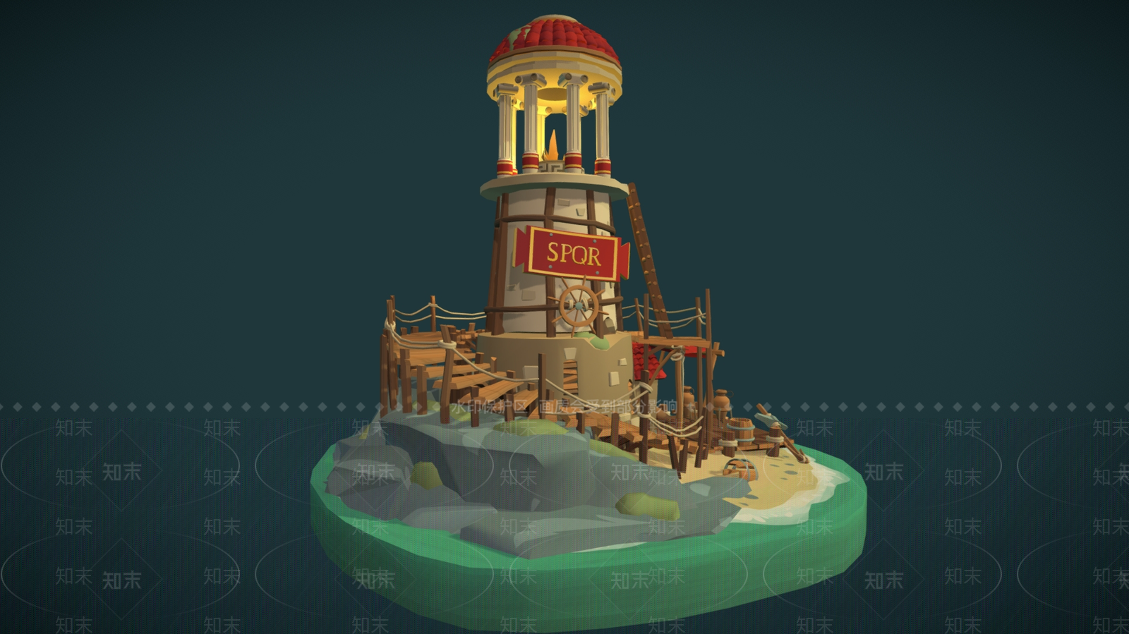 现代艺术风格建筑3D模型下载【ID:1190179313】
