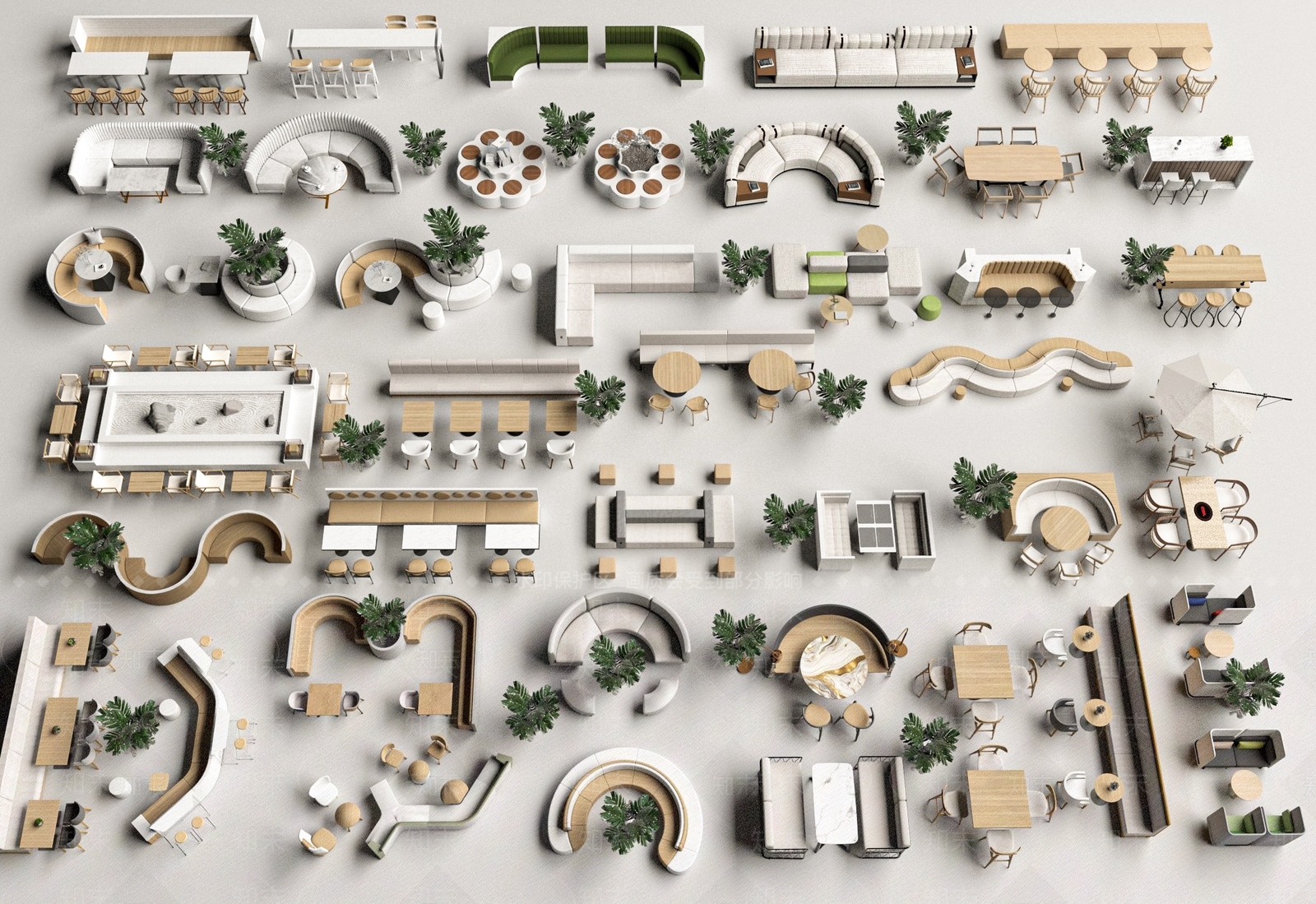 现代卡座沙发SU模型下载【ID:1190180234】