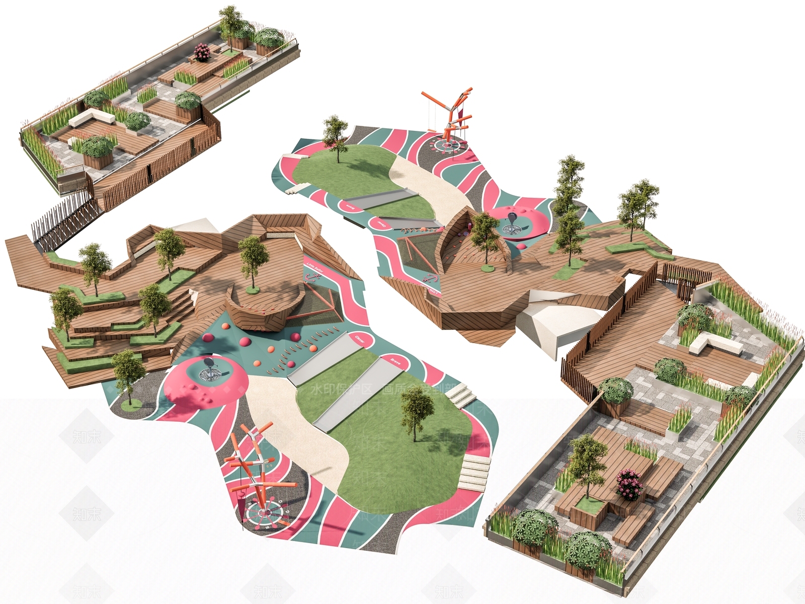 现代景观公园SU模型下载【ID:1190184537】