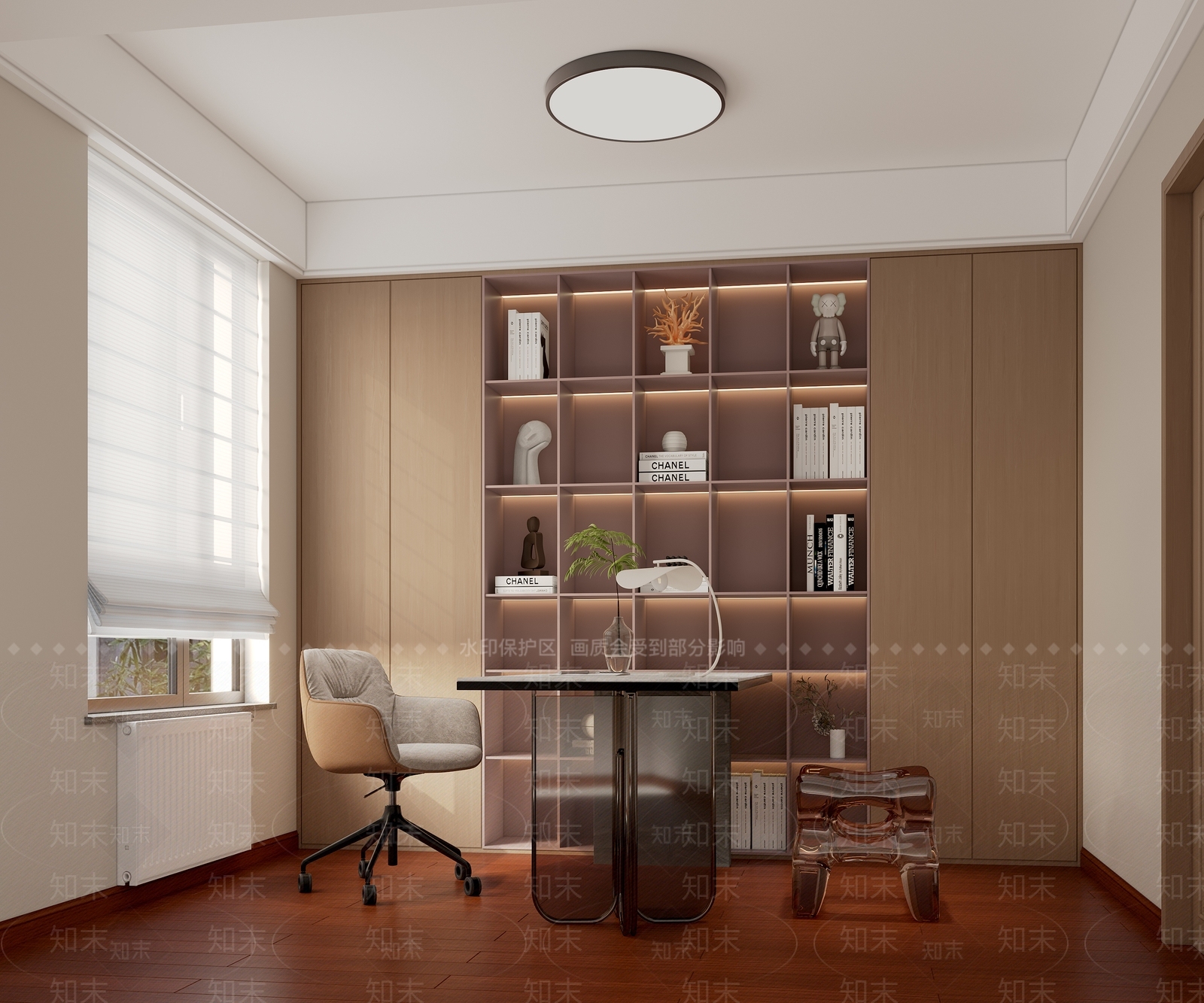 现代书房3D模型下载【ID:1190187775】