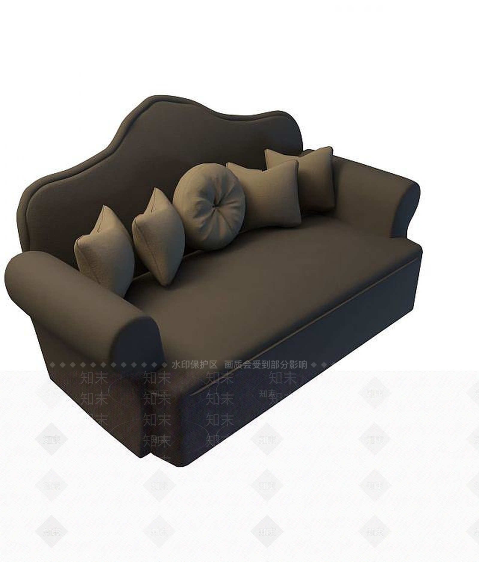 现代双人沙发3D模型下载【ID:1190188608】