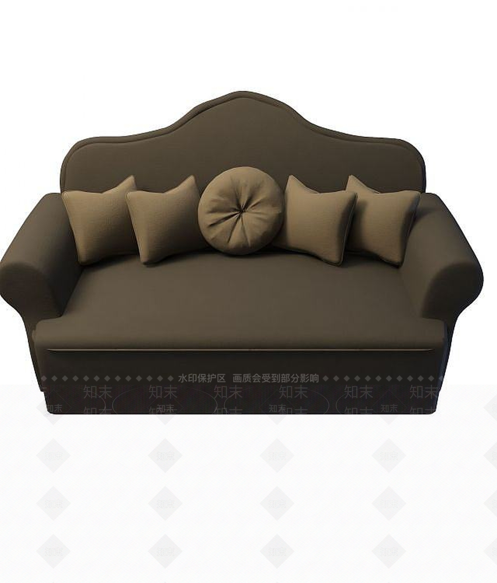 现代双人沙发3D模型下载【ID:1190188608】