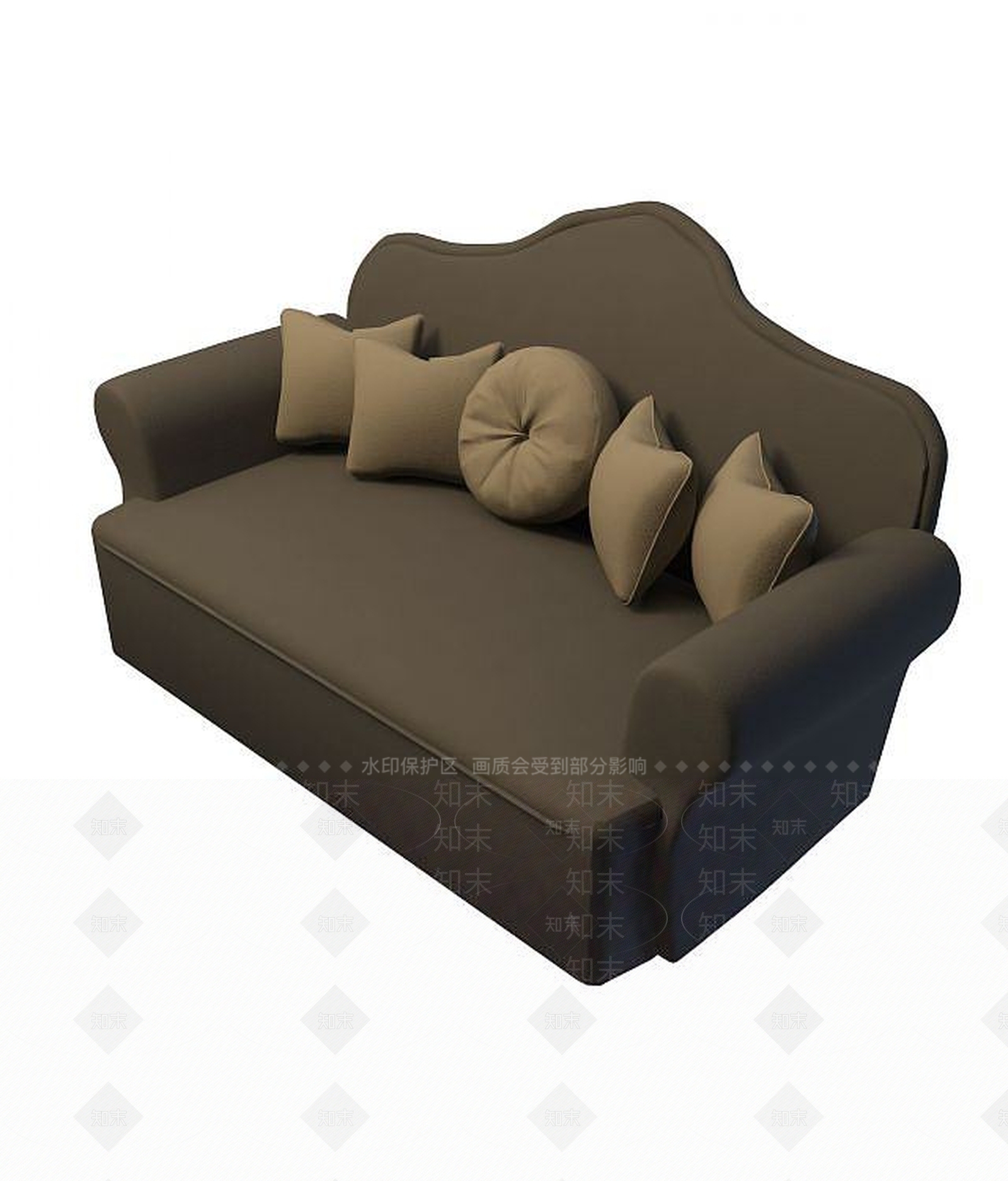 现代双人沙发3D模型下载【ID:1190188608】
