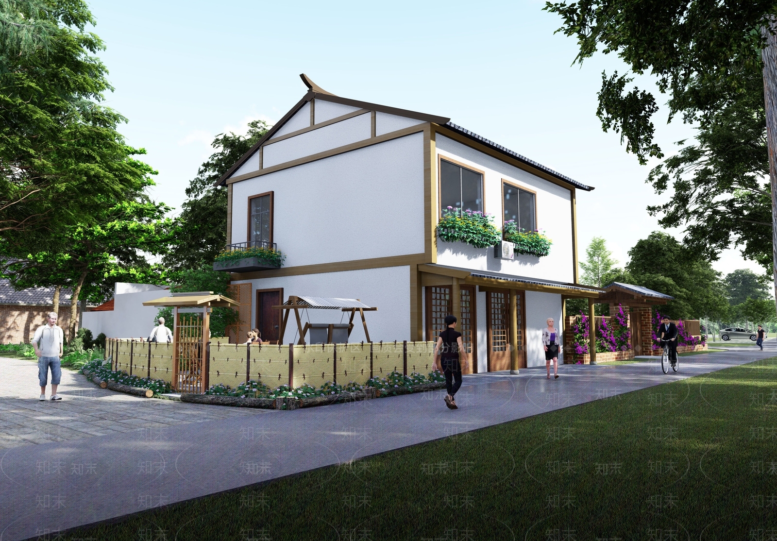 中式其他景观小建筑SU模型下载【ID:1190189236】