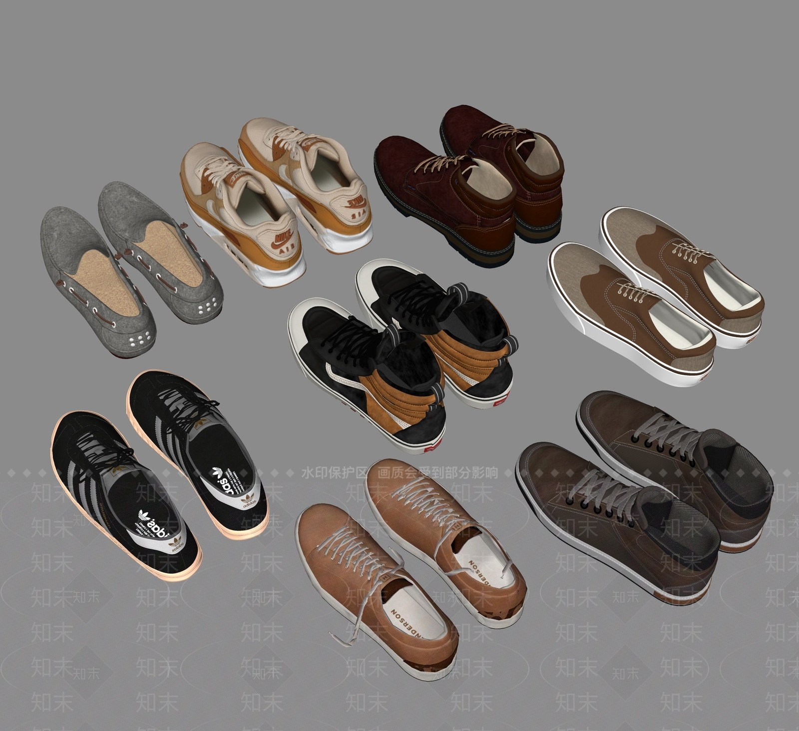 鞋子SU模型下载【ID:1190191350】