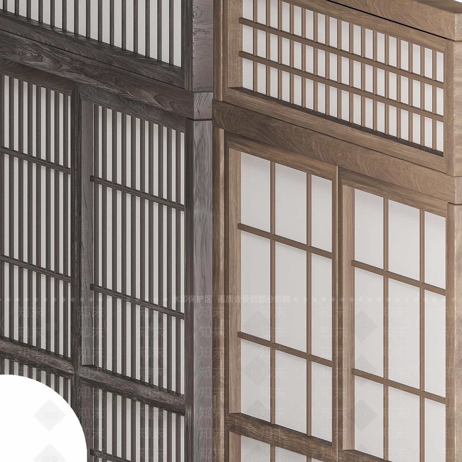现代推拉门3D模型下载【ID:1190196348】