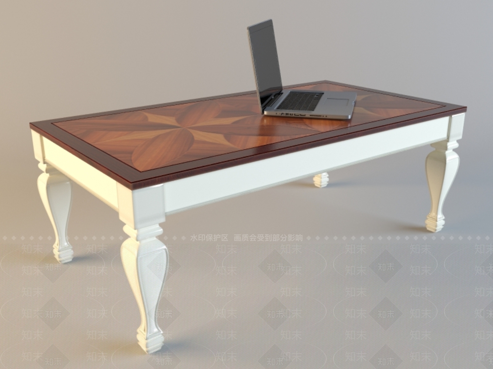 欧式复古书桌SU模型下载【ID:1190198662】