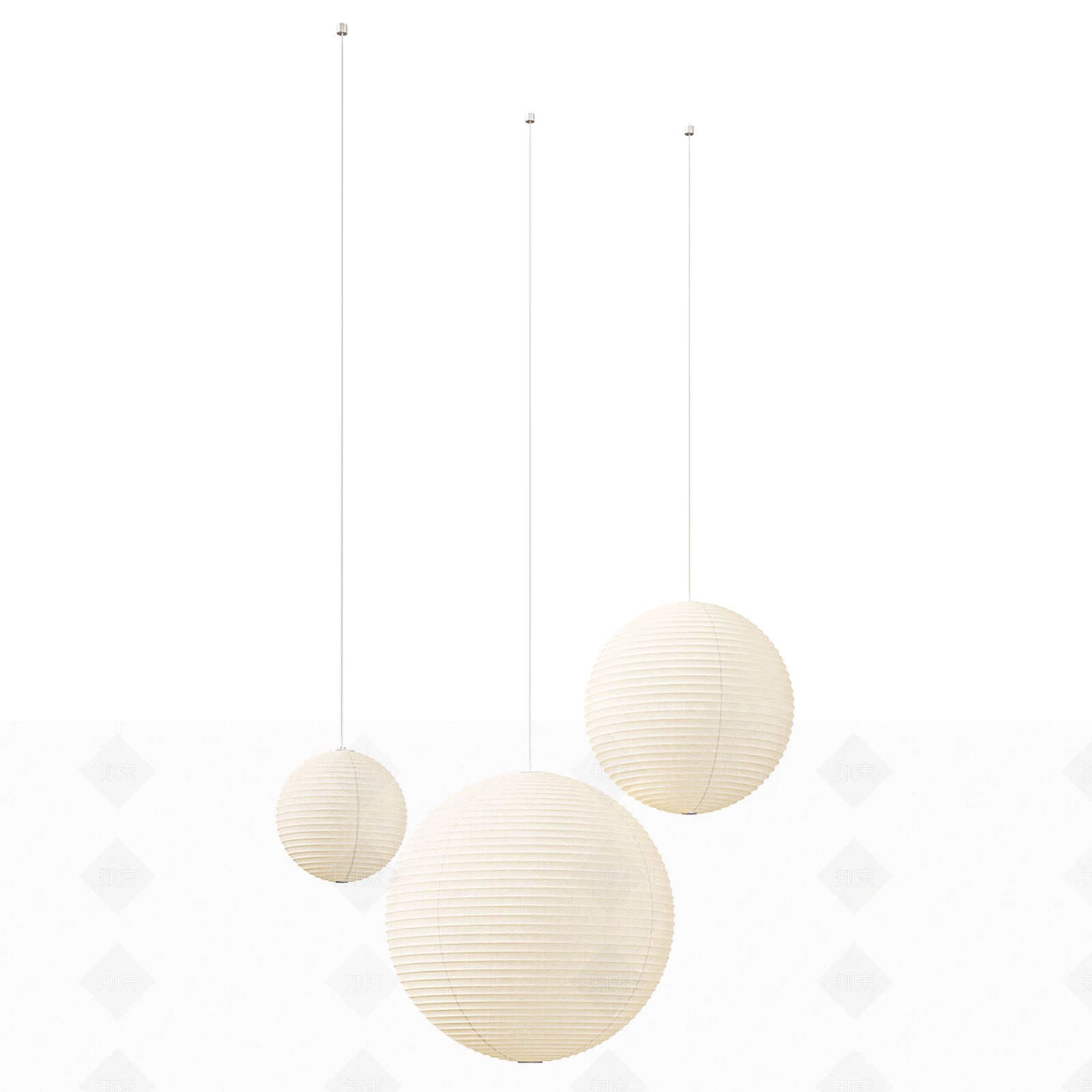 新中式日式吊灯3D模型下载【ID:1190199951】