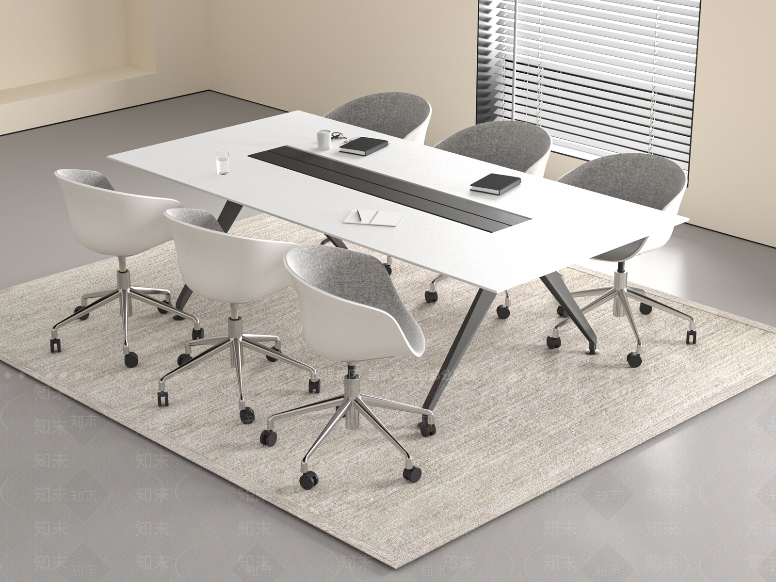 现代会议桌3D模型下载【ID:1190206680】