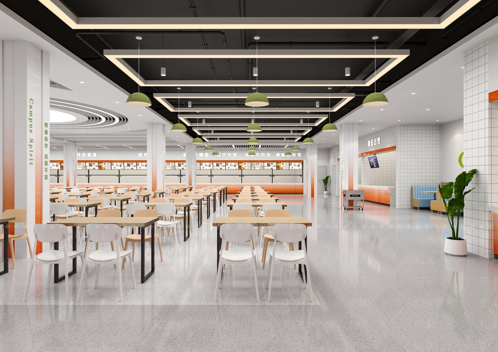 现代食堂3D模型下载【ID:1190207658】