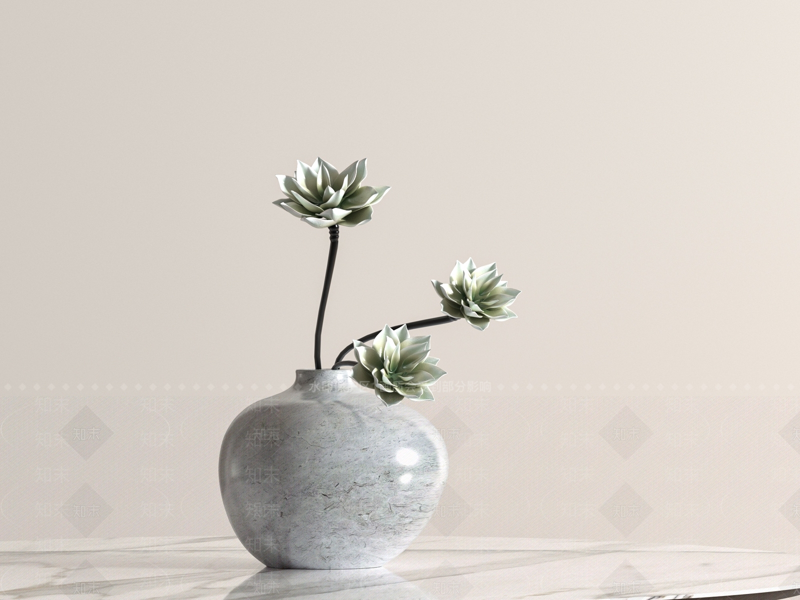 新中式中式花瓶3D模型下载【ID:1190210403】