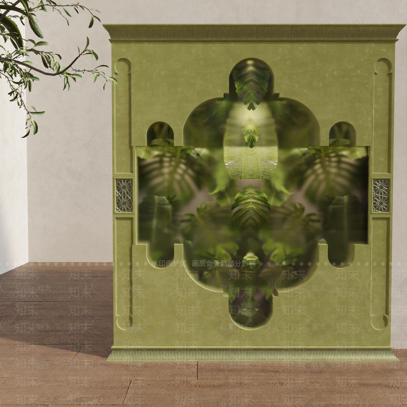 绿植墙3D模型下载【ID:1190213483】