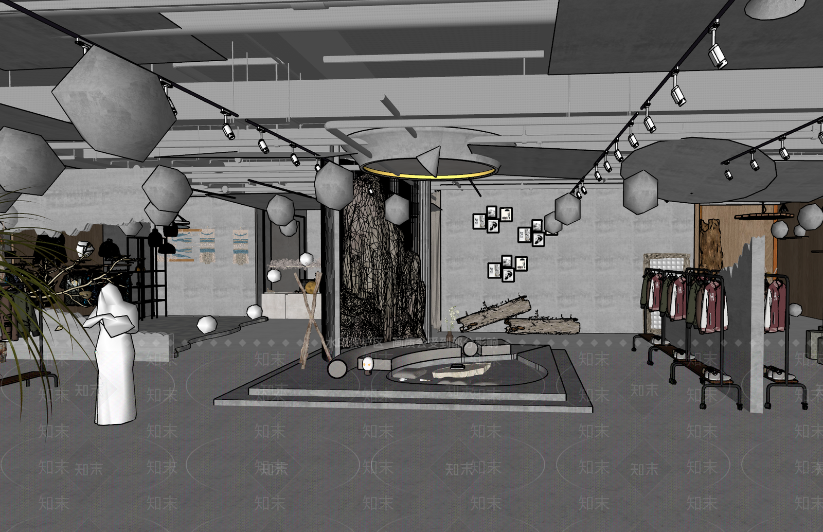 工业其他店铺SU模型下载【ID:1190213301】